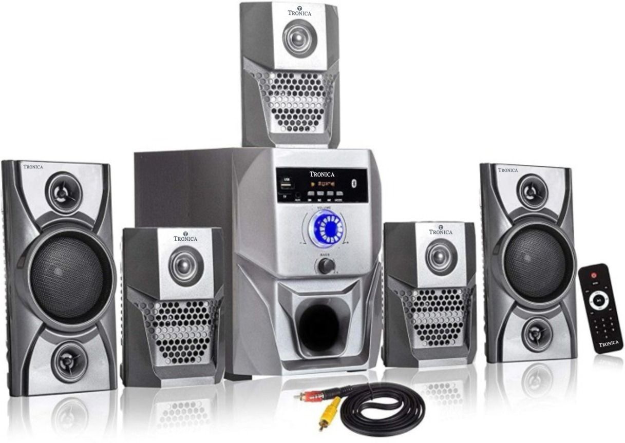 TRONICA Grey Super King Series 5.1 Bluetooth Multimedia Speakers with FM/PenDrive/Sd Card/Mobile/Aux Support 40 W Bluetooth Home Theatre-image-1