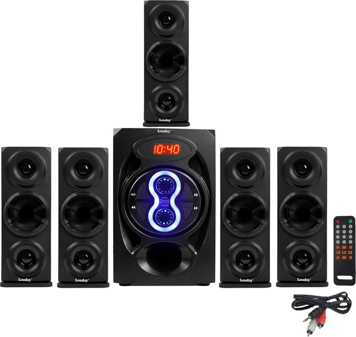 LOUDSY Home Theatre Speaker With USB, AUX, FM, Powerful Subwoofer, LED Display, Remote 100 W Bluetooth Home Theatre-image-36