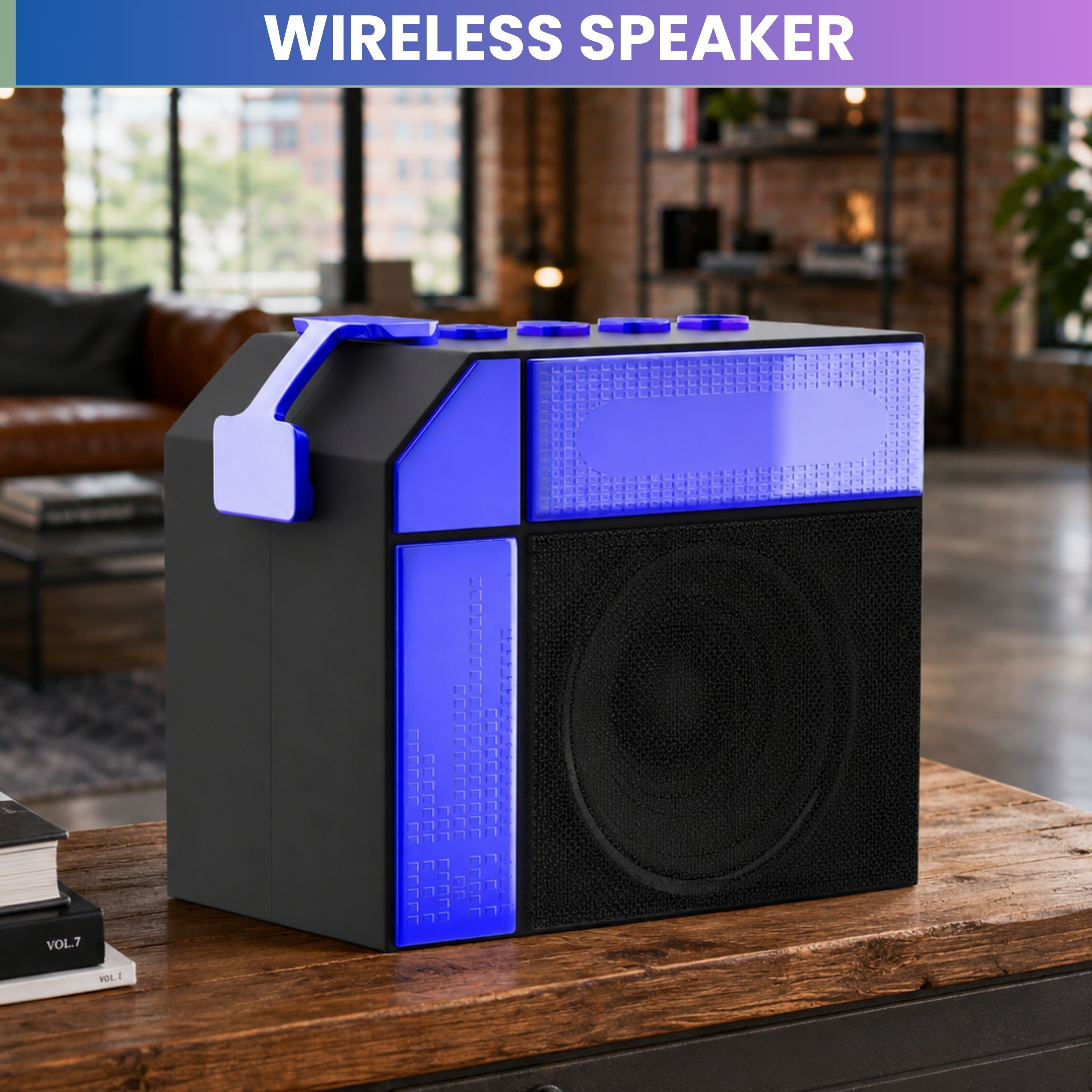 GUGGU Bluetooth Speaker Portable with 6H Playtime and FM Radio CV209 20 W Bluetooth Home Theatre-image-29