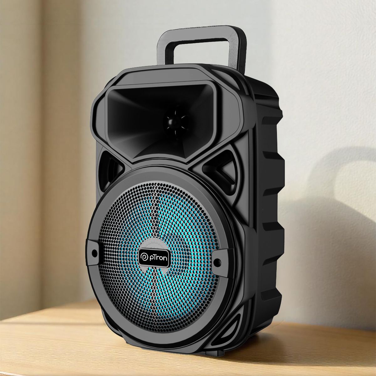 PTron Fusion Maxx with 20W Sound, Wired Karaoke Mic, 20Hrs Playtime & RGB Lights 20 W Bluetooth Party Speaker-image-42