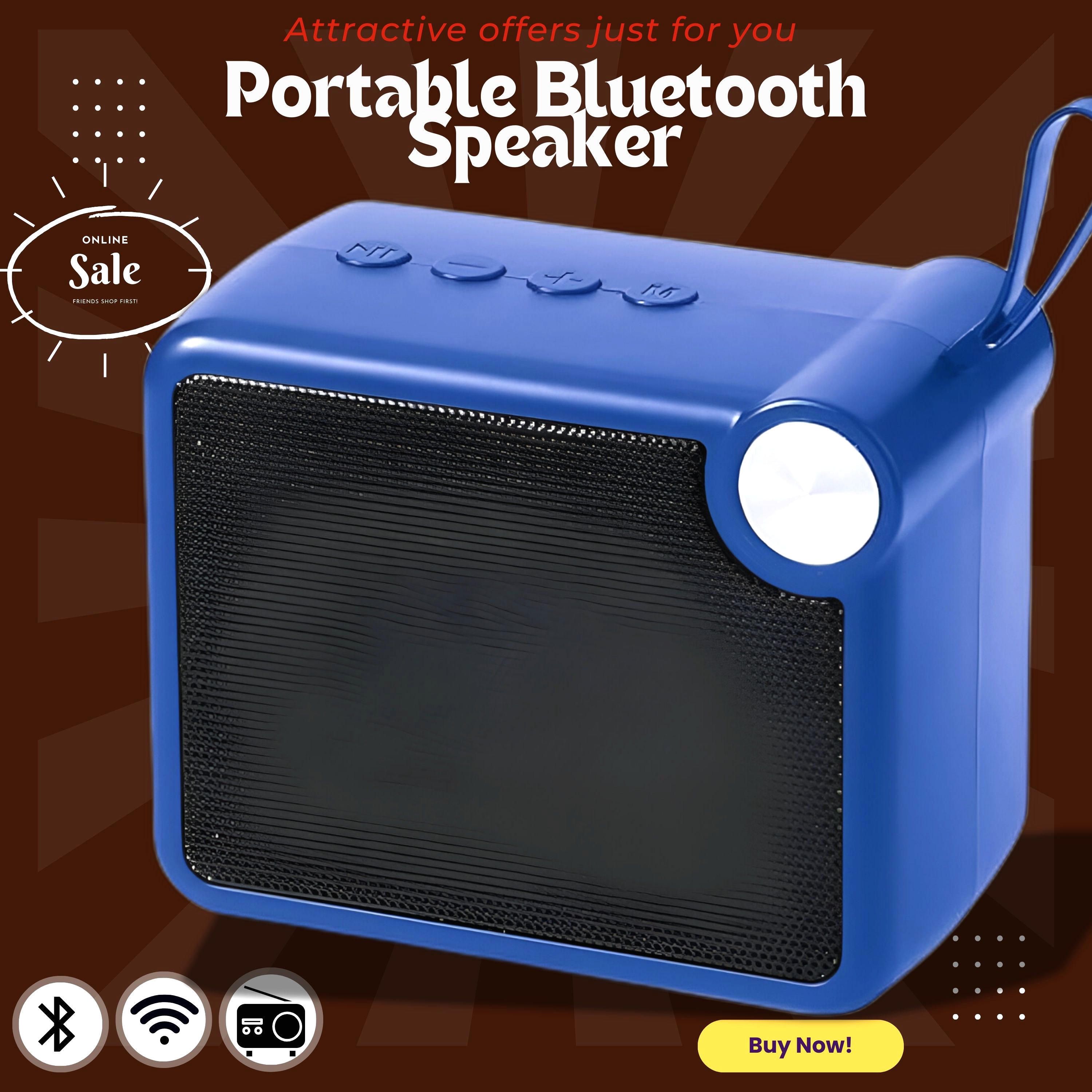 YAROH M406 PORTABLE BLUETOOTH SPEAKER-Powerful Bass,Unique Design with TFT,FM,USB K338 5 W Bluetooth Laptop/Desktop Speaker-image-7