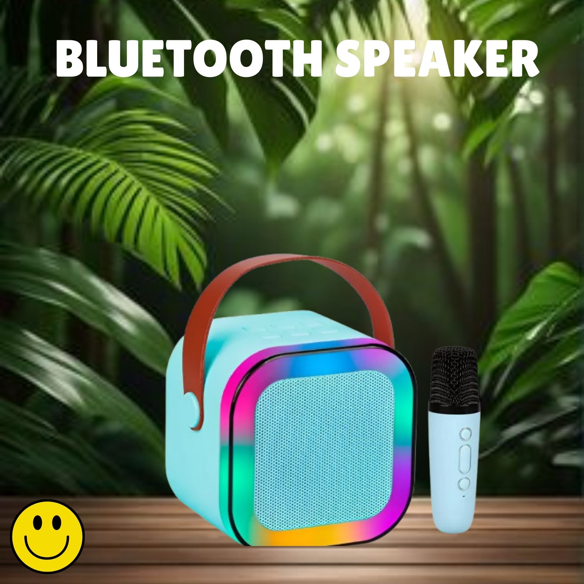 SACRO K12 (PORTABLE BLUETOOTH DESKTOP SPEAKER)With Karaoke Mic RGB Light, HD SoundQ209 10 W Bluetooth Laptop/Desktop Speaker-image-29
