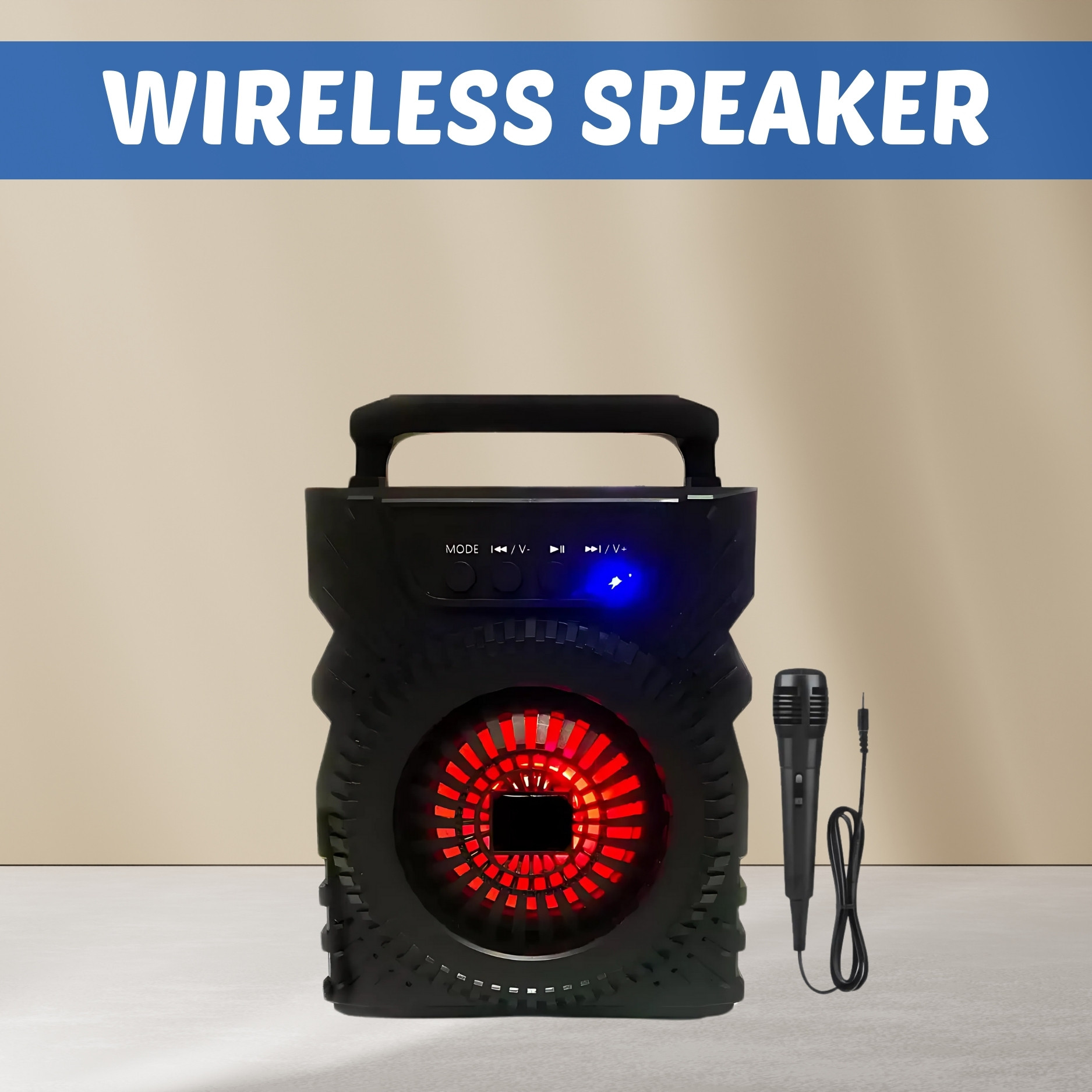 FRONY 301 (PORTABLE BLUETOOTH SPEAKER) with Karaoke Mic, 6Hrs Playtime JW489 5 W Bluetooth Laptop/Desktop Speaker image 1