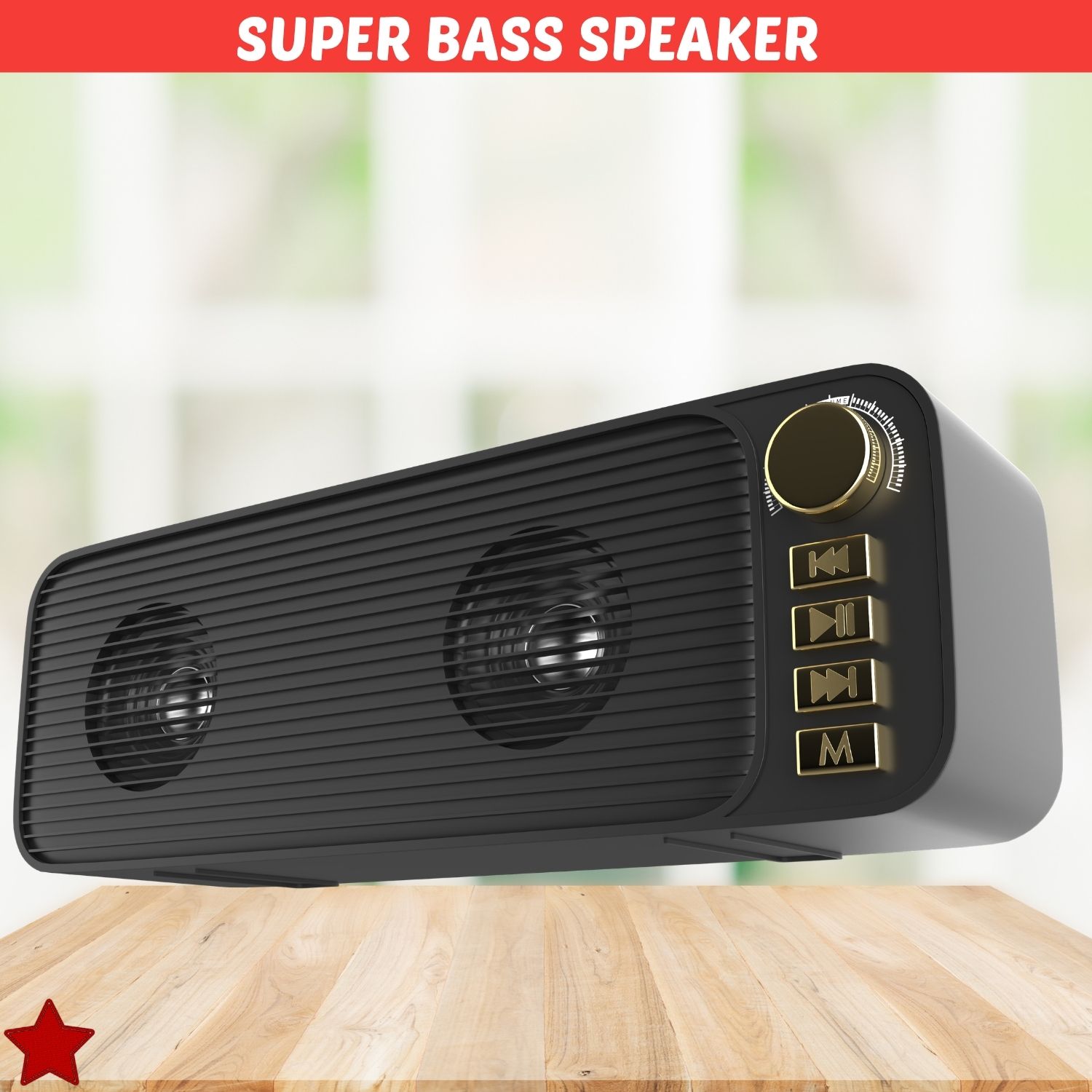 SACRO Shehnsha (PORTABLE BLUETOOTH DESKTOP SPEAKER) With Dynamic Thunder SoundTQ475 40 W Bluetooth Laptop/Desktop Speaker-image-29