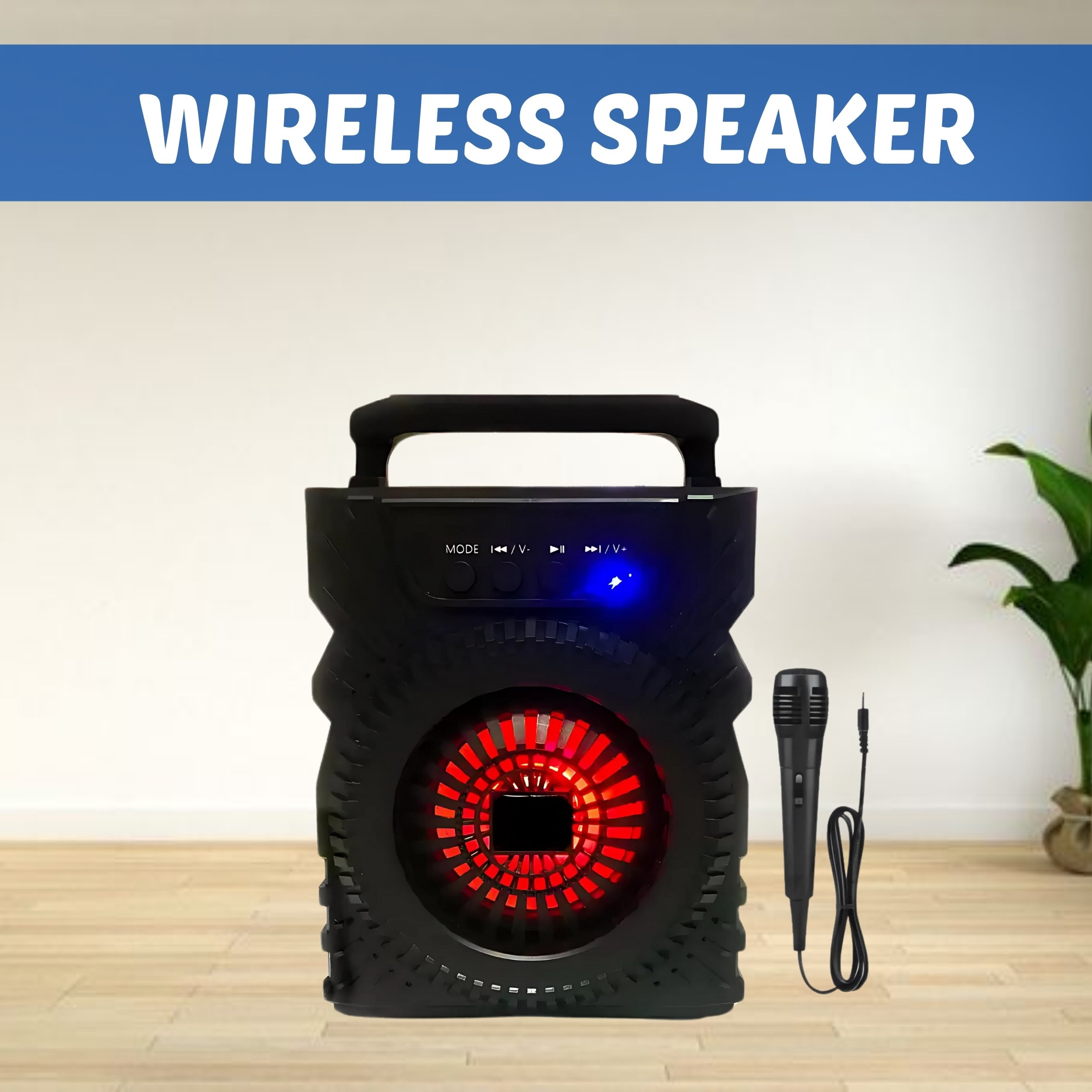 SACRO 301 (PORTABLE BLUETOOTH SPEAKER) with Karaoke Mic, 6Hrs Playtime Qa163 5 W Bluetooth Laptop/Desktop Speaker image 1