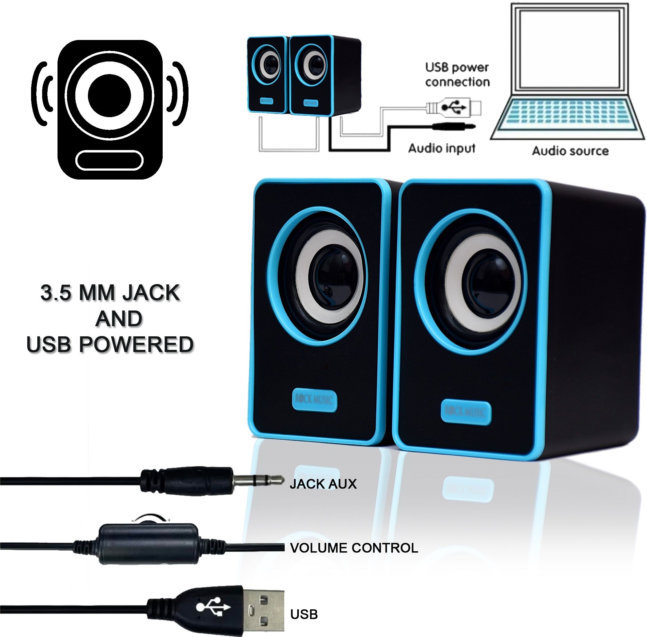 otoobest 6W Computer Speaker with Deep Bass USB Power & Clear Stereo Sound Coonect Mobile 6 W Bluetooth Laptop/Desktop Speaker-image-16