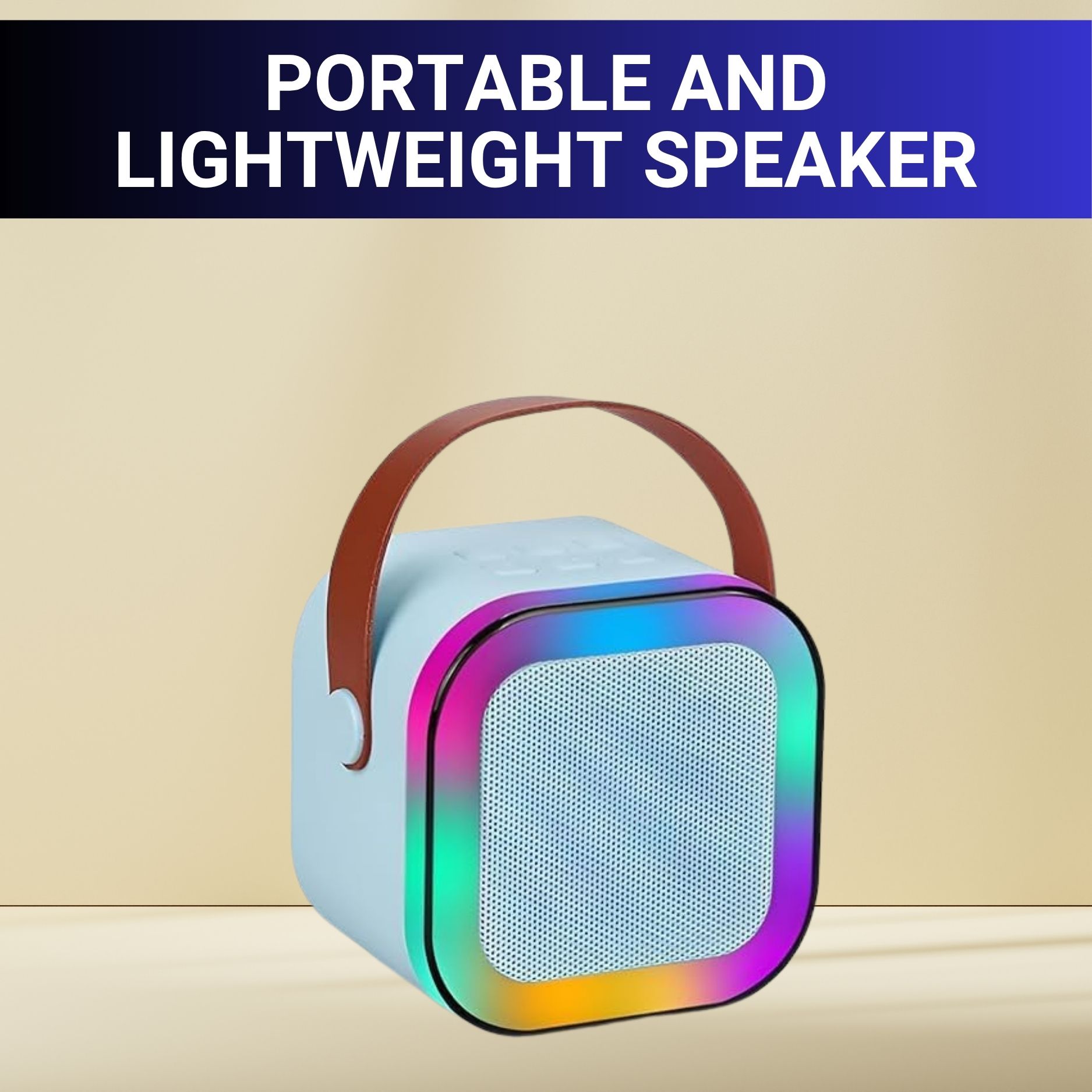 clairbell w12 (portable wireless bluetooth speaker) dynamic thunder sound & rgb lightr32 10 w bluetooth laptop/desktop speaker