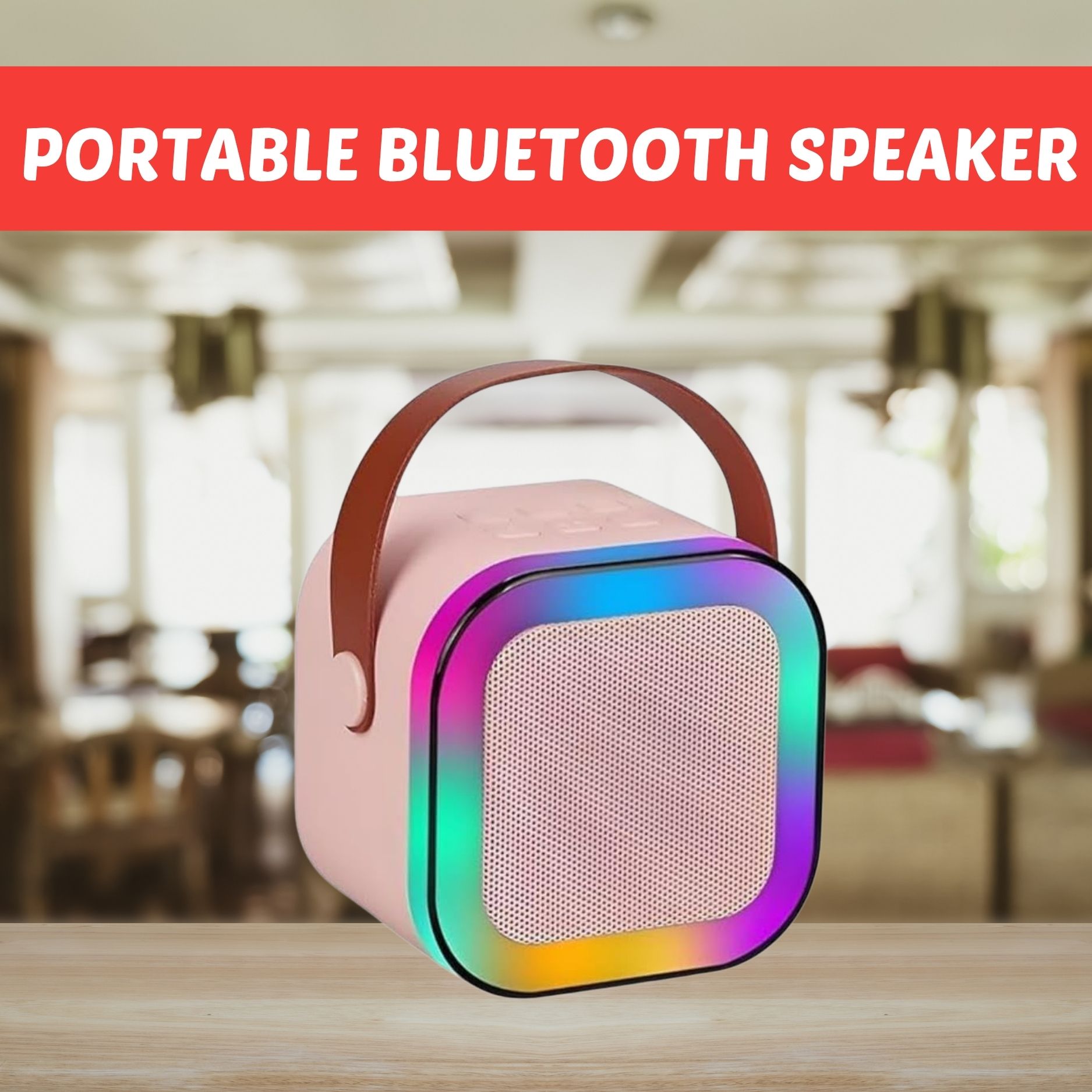 GUGGU W12 (PORTABLE WIRELESS BLUETOOTH SPEAKER) Dynamic Thunder Sound & RGB LightU229 10 W Bluetooth Laptop/Desktop Speaker-image-46