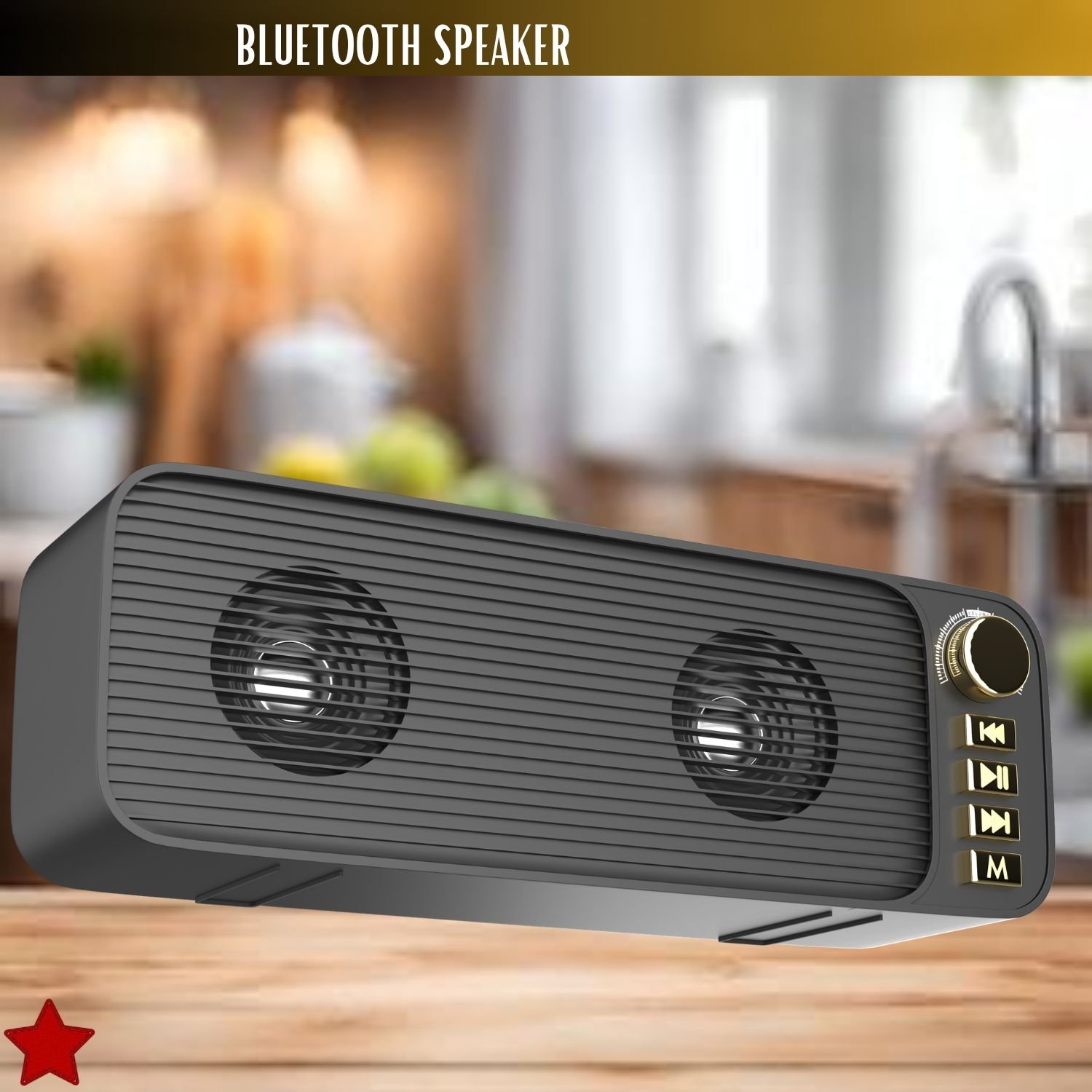 SACRO Shehnsha (PORTABLE BLUETOOTH DESKTOP SPEAKER) With Dynamic Thunder SoundRQ269 40 W Bluetooth Laptop/Desktop Speaker-image-33