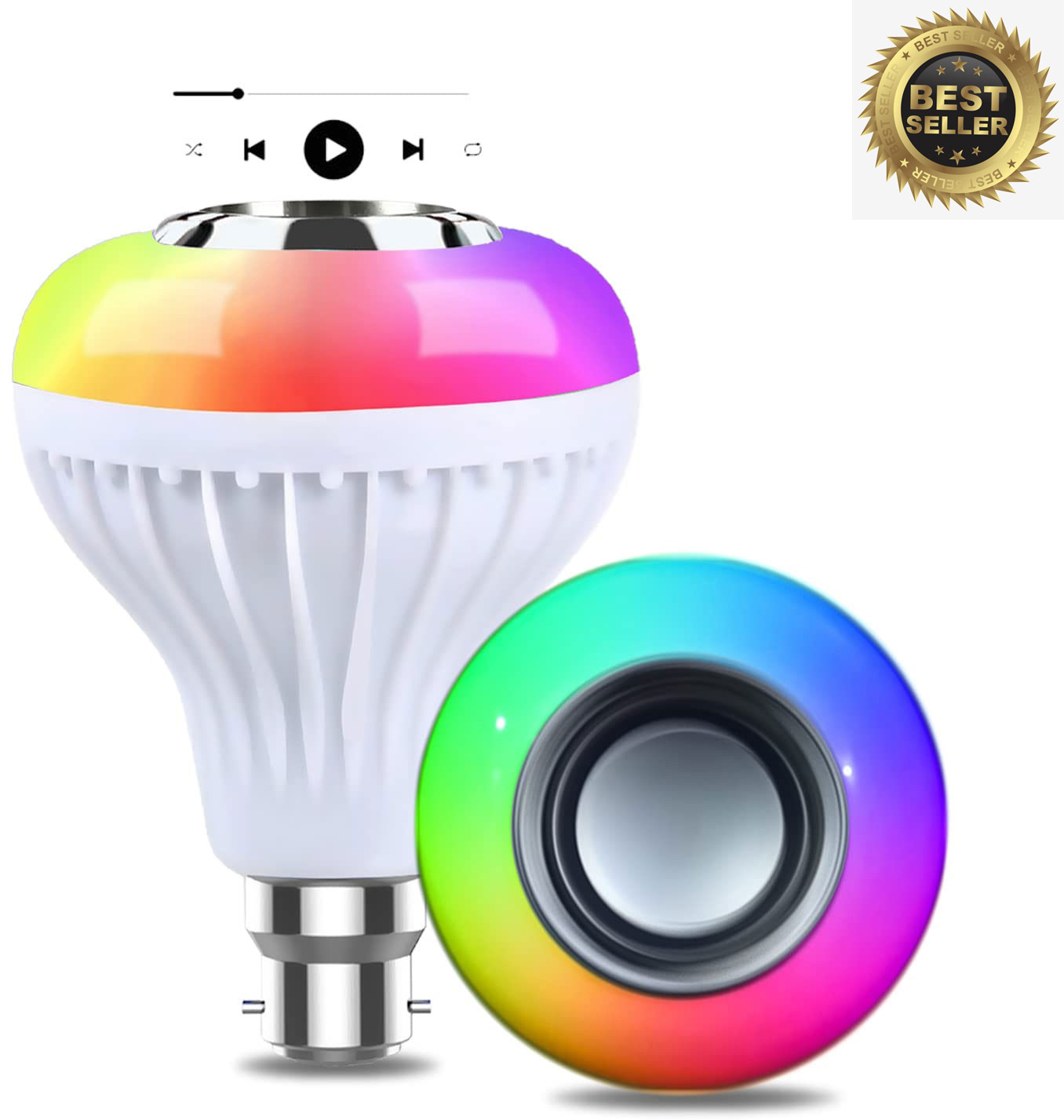 Techobucks Led Bulb with Bluetooth Speaker Music Light Bulb with Remote Control 12 W Bluetooth Laptop/Desktop Speaker image 1