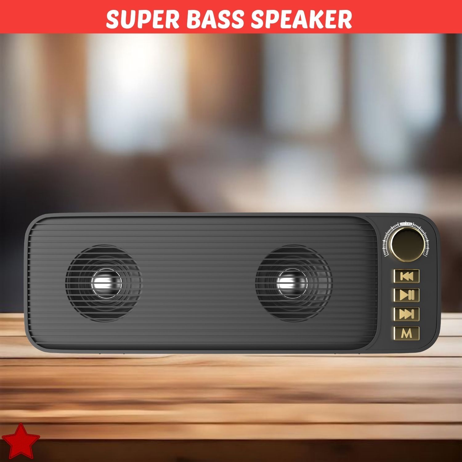 SACRO Shehnsha (PORTABLE BLUETOOTH DESKTOP SPEAKER) With Dynamic Thunder SoundWQ142 40 W Bluetooth Laptop/Desktop Speaker-image-42