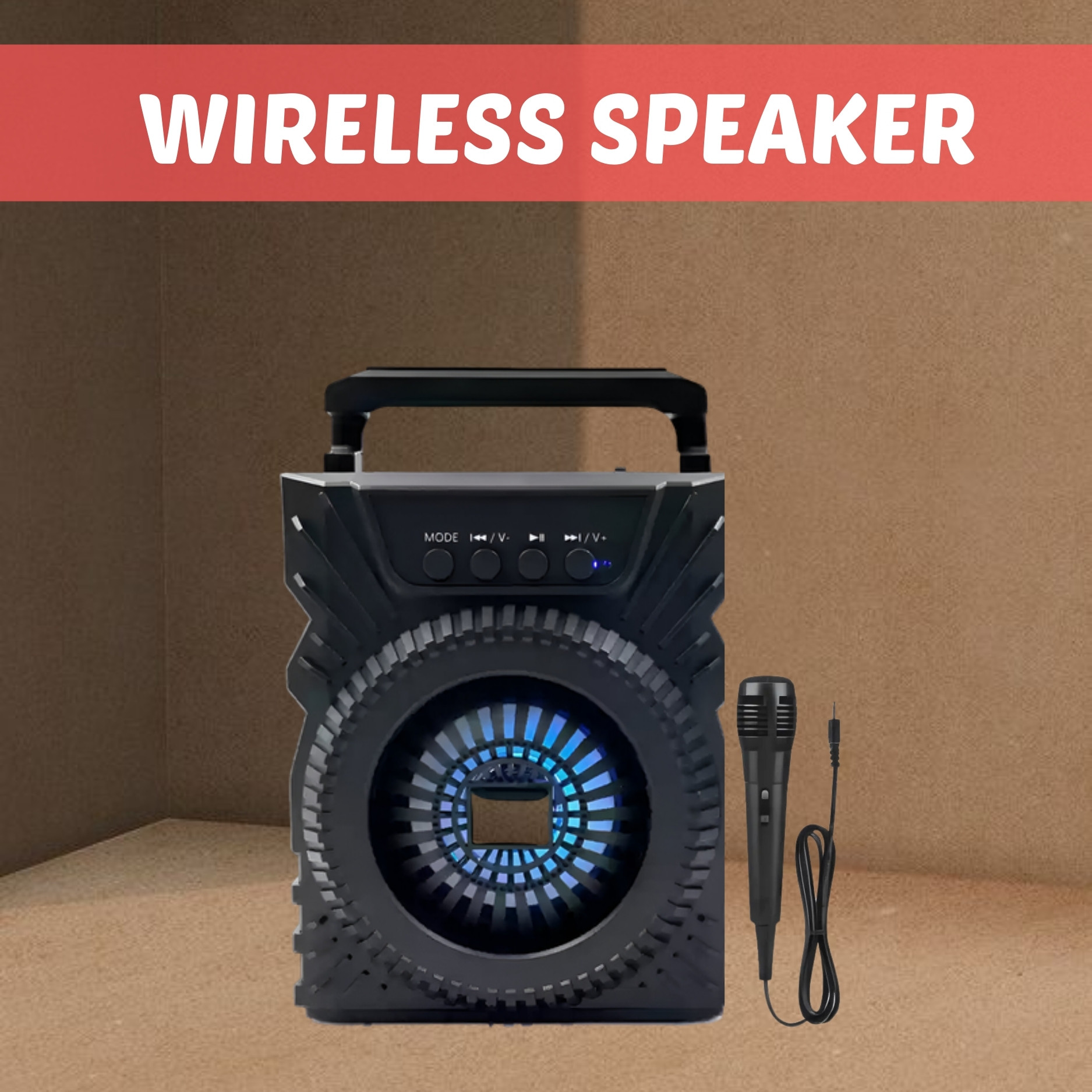 GUGGU 301 (PORTABLE BLUETOOTH SPEAKER) with Karaoke Mic, 6Hrs Playtime XC427 5 W Bluetooth Laptop/Desktop Speaker image 1