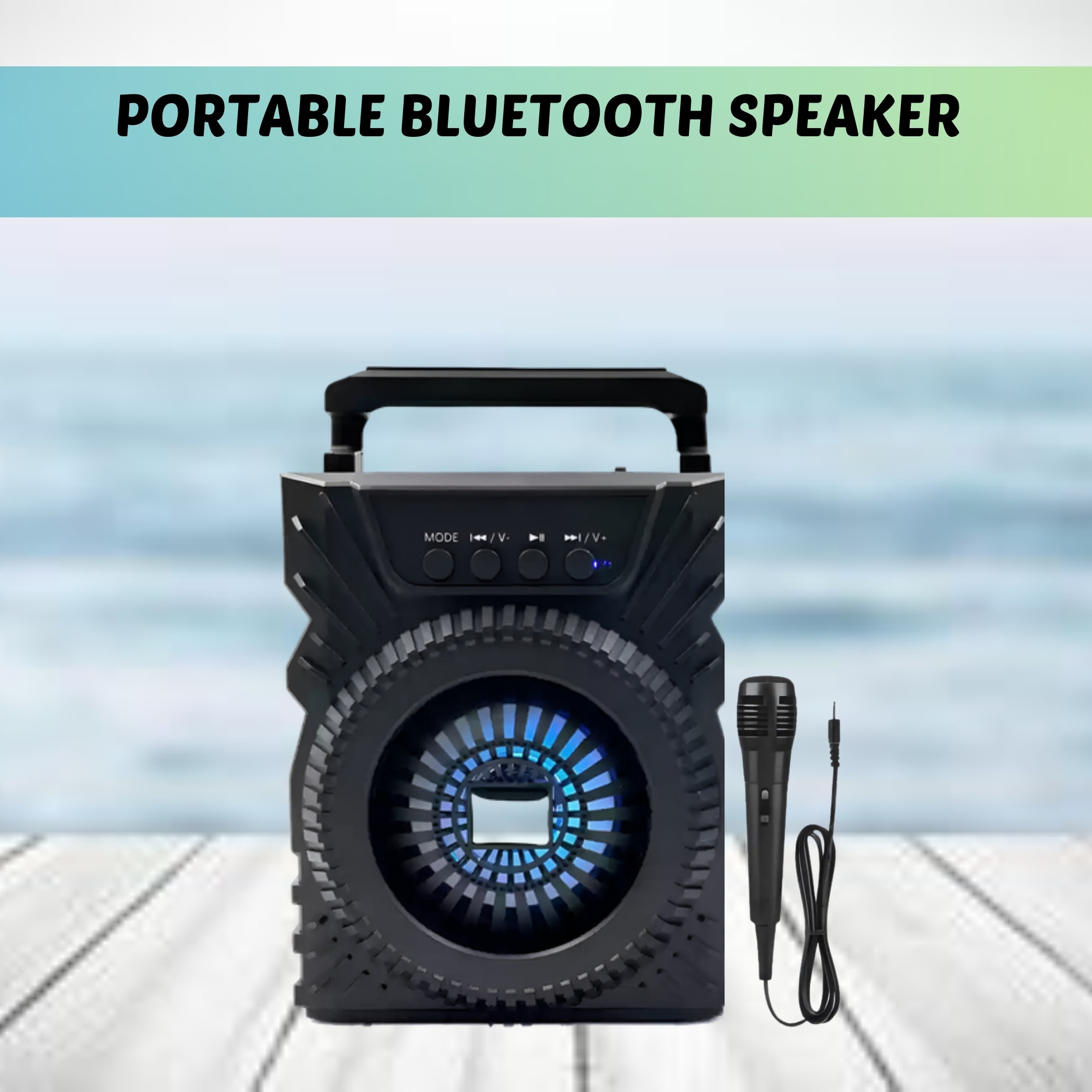FRONY 301 (PORTABLE BLUETOOTH SPEAKER) with Karaoke Mic, 6Hrs Playtime JW5 5 W Bluetooth Laptop/Desktop Speaker image 1