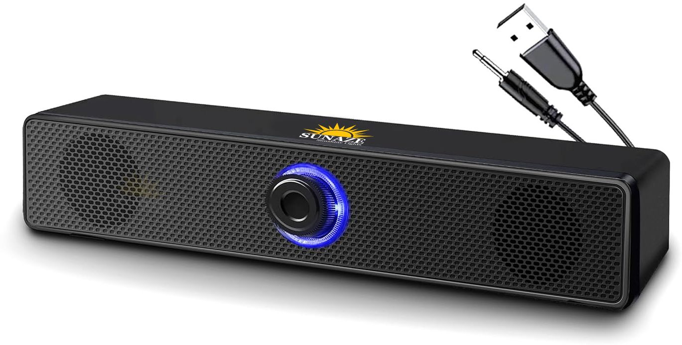 Sunaze USB Powered 2.0 Multimedia Monitor Speaker with LED Volume Control & Deep Bass 6 W Laptop/Desktop Speaker-picture-22