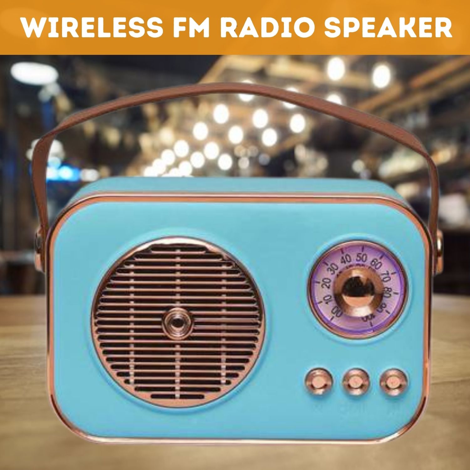 SACRO Bluetooth FM Radio Speaker(PORTABLE WIRELESS RADIO SPEAKER)With Stereo SoundQ400 10 W Bluetooth Laptop/Desktop Speaker