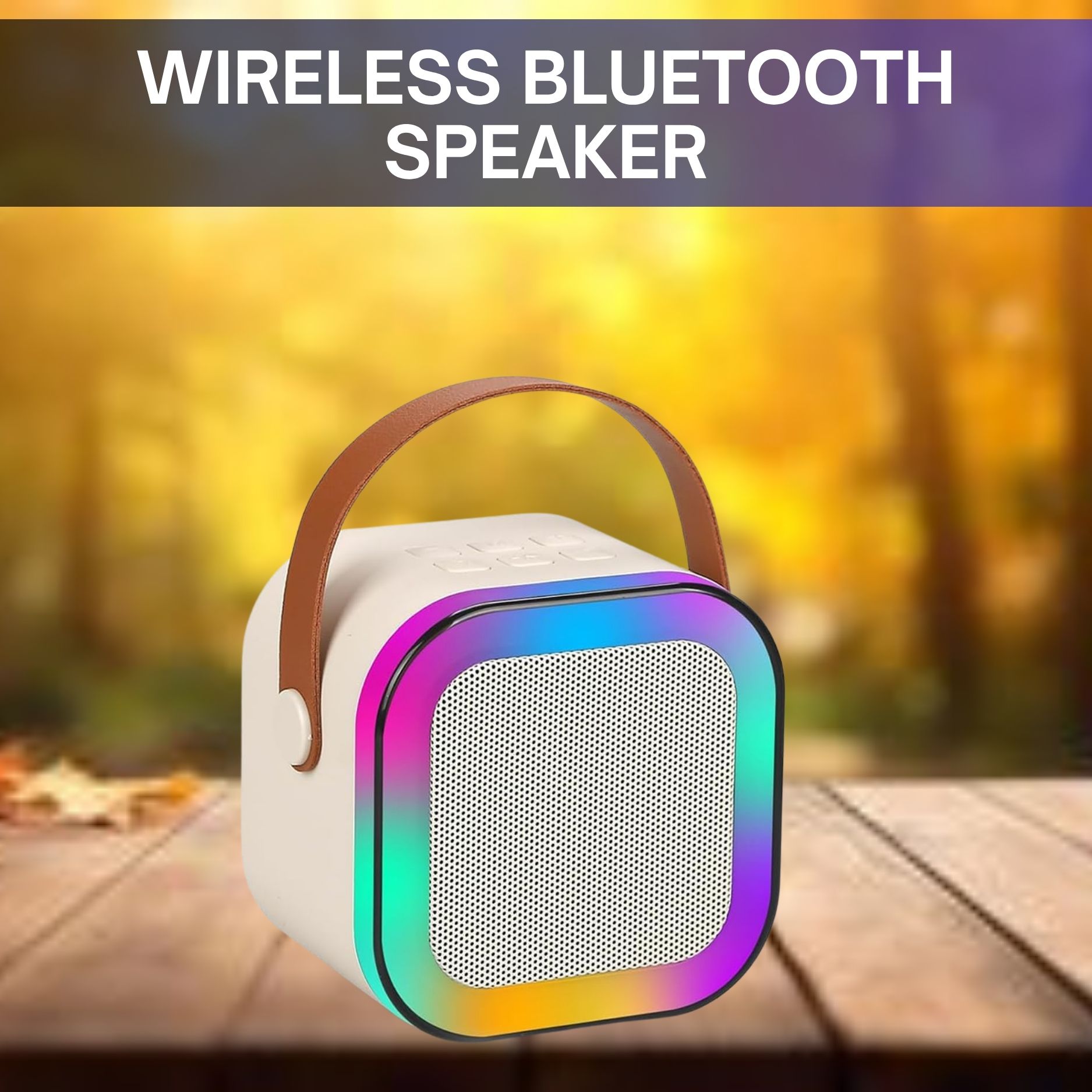 clairbell w12 (portable wireless bluetooth speaker) dynamic thunder sound & rgb lighte179 10 w bluetooth laptop/desktop speaker