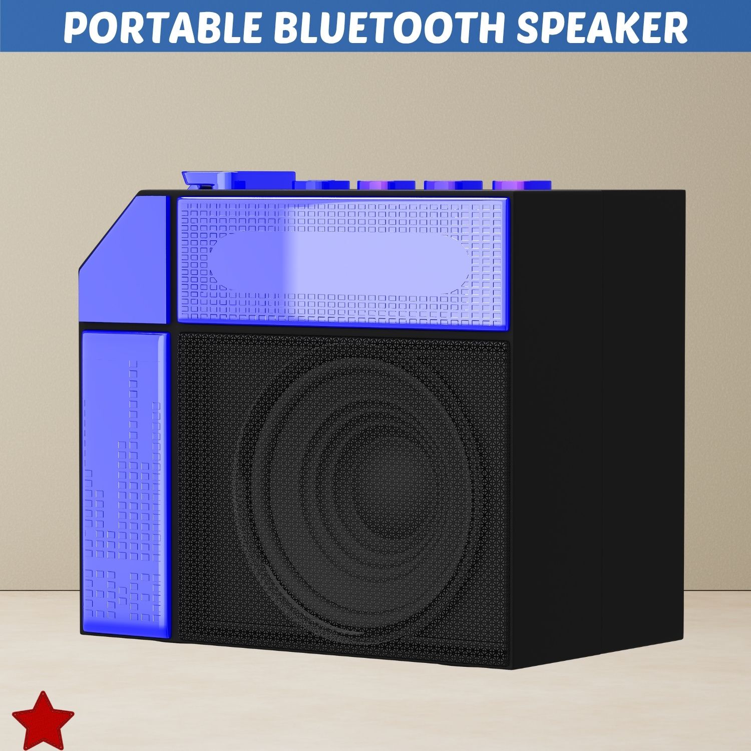 SACRO Kohinoor (PORTABLE BLUETOOTH SPEAKER) Crystal Clear Sound and Deep BassTM325 10 W Bluetooth Laptop/Desktop Speaker-image-7