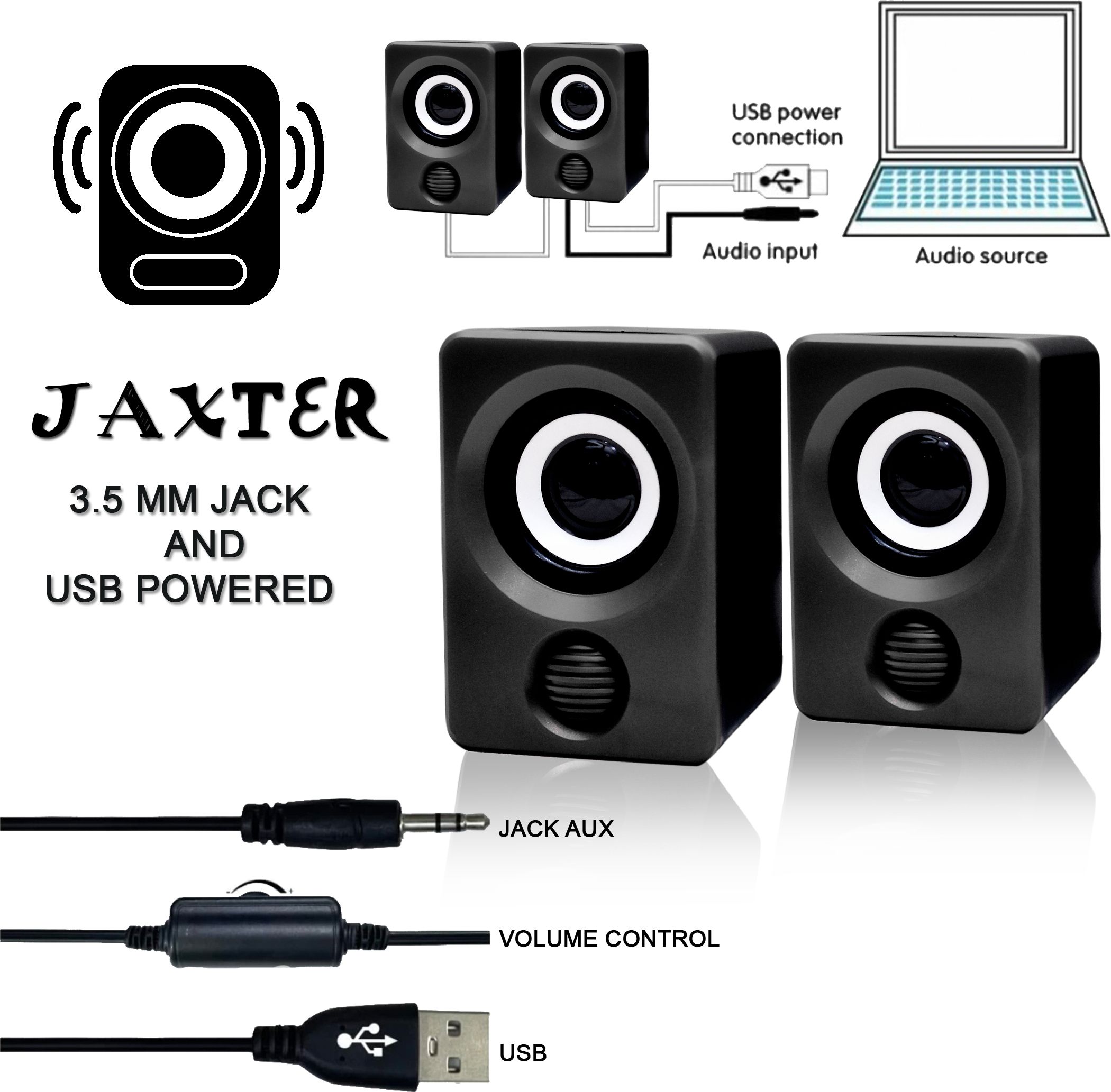 Coracao Compact 6W Multimedia Speakers Rich Bass,Clear Sound | Mobile/Laptop/Desktop Use 6 W Bluetooth Laptop/Desktop Speaker-image-21