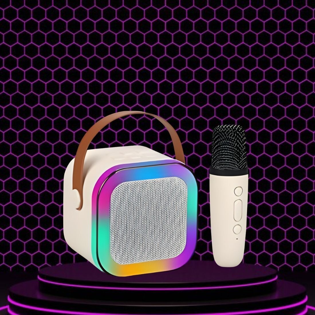 FRONY K12 Bluetooth Speaker with wireless Karaoke Mic, Voice Effects BT5.1/TF CardK277 10 W Bluetooth Laptop/Desktop Speaker-image-45