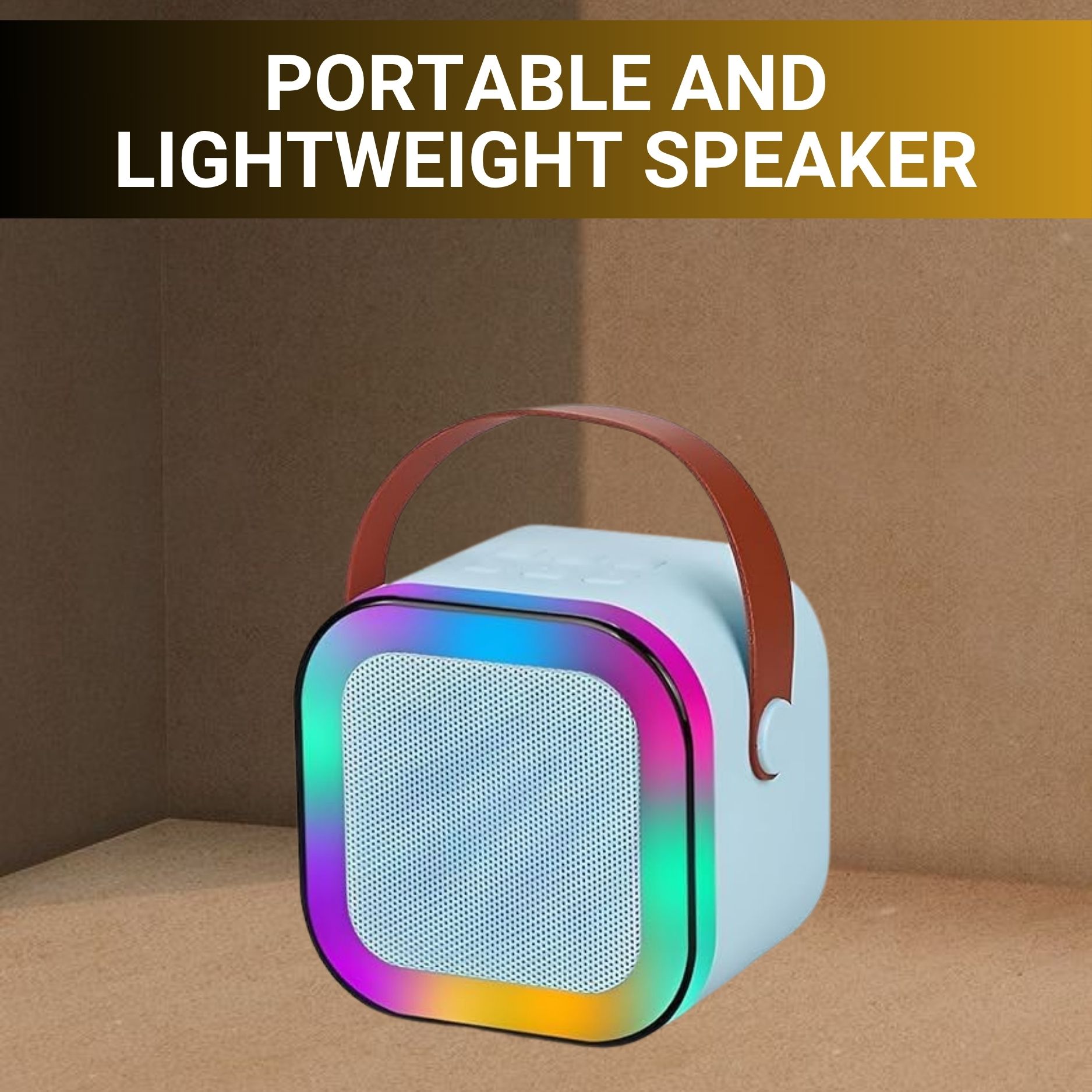 clairbell w12 (portable wireless bluetooth speaker) dynamic thunder sound & rgb lighte91 10 w bluetooth laptop/desktop speaker