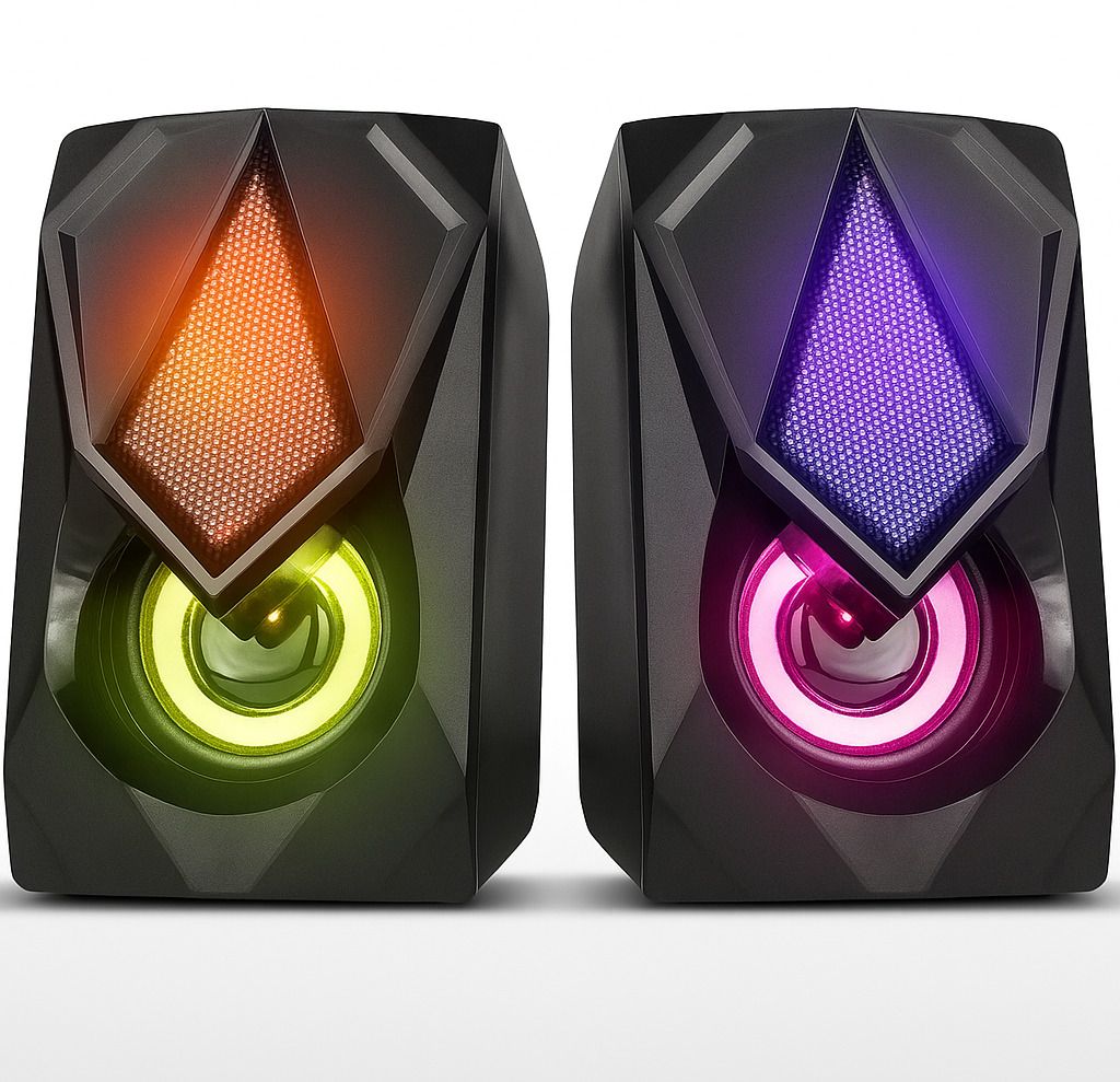 fire turtle FT-NEW CS601 6W Dual Channel Multimedia Speaker System for Laptops & Desktops 6W 6 W Laptop/Desktop Speaker