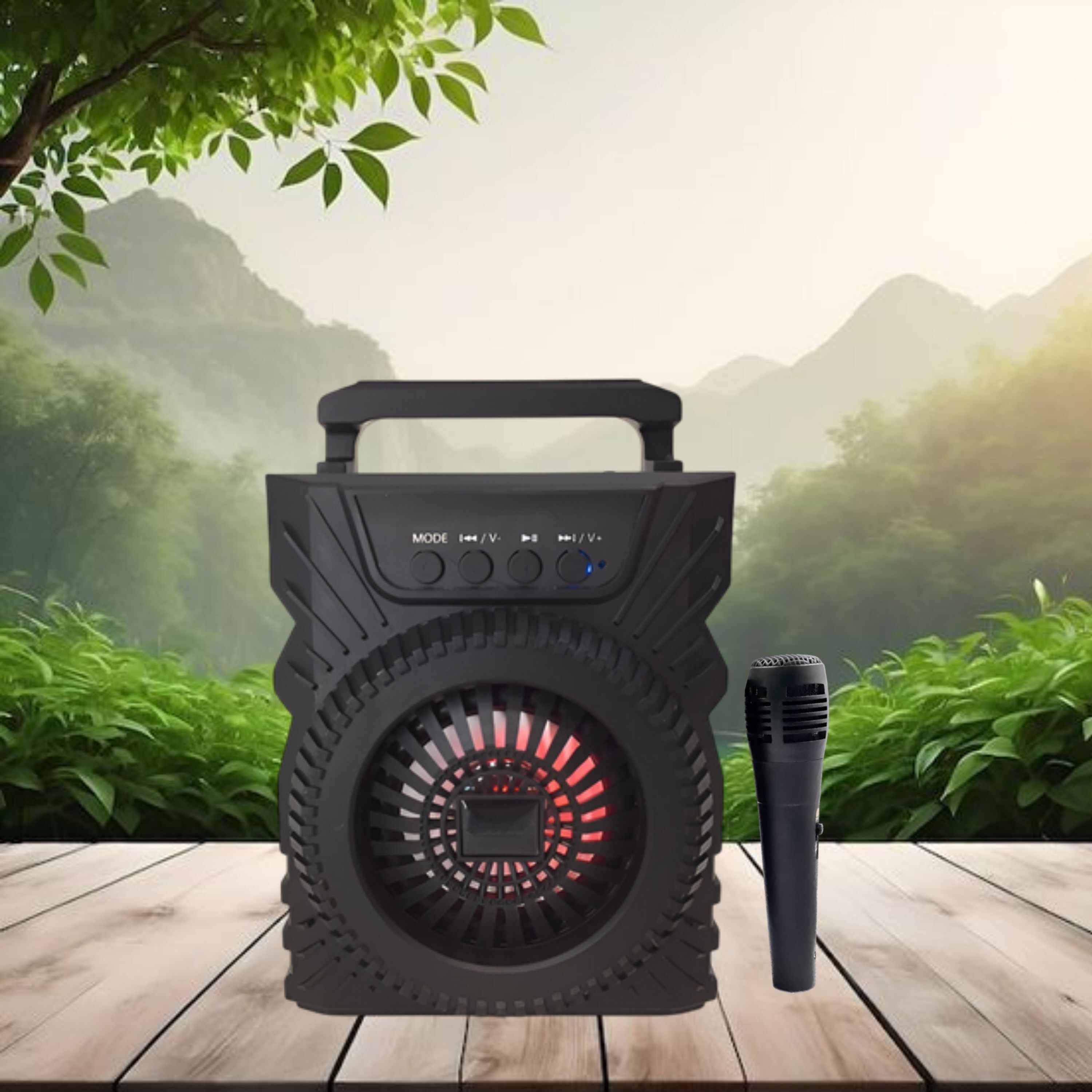 Clairbell Bluetooth Speaker with Karaoke Mic, 6Hrs Playtime Support SD Card/Aux/USB E109 5 W Bluetooth Laptop/Desktop Speaker-image-24