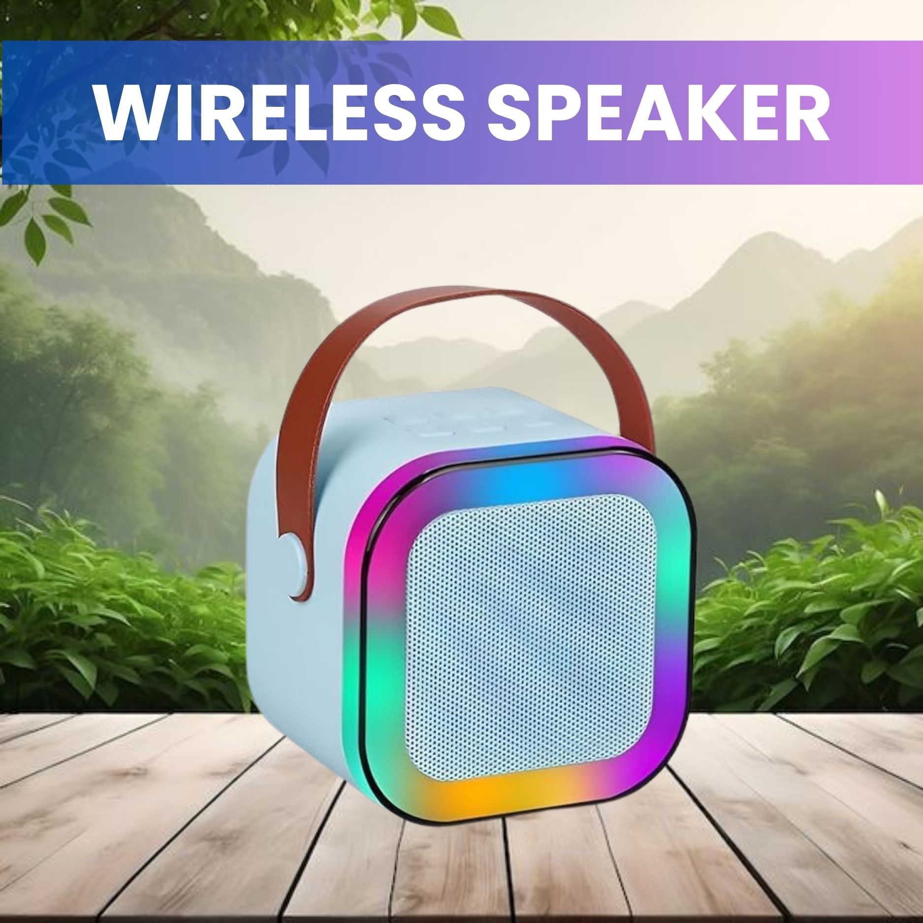 clairbell w12 (portable wireless bluetooth speaker) dynamic thunder sound & rgb lightr280 10 w bluetooth laptop/desktop speaker