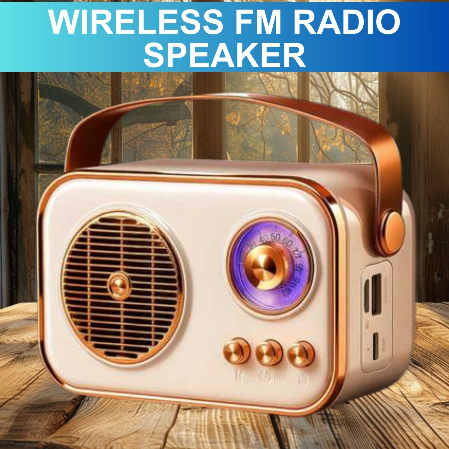SACRO Bluetooth FM Radio Speaker(PORTABLE WIRELESS RADIO SPEAKER)With Stereo SoundE360 10 W Bluetooth Laptop/Desktop Speaker