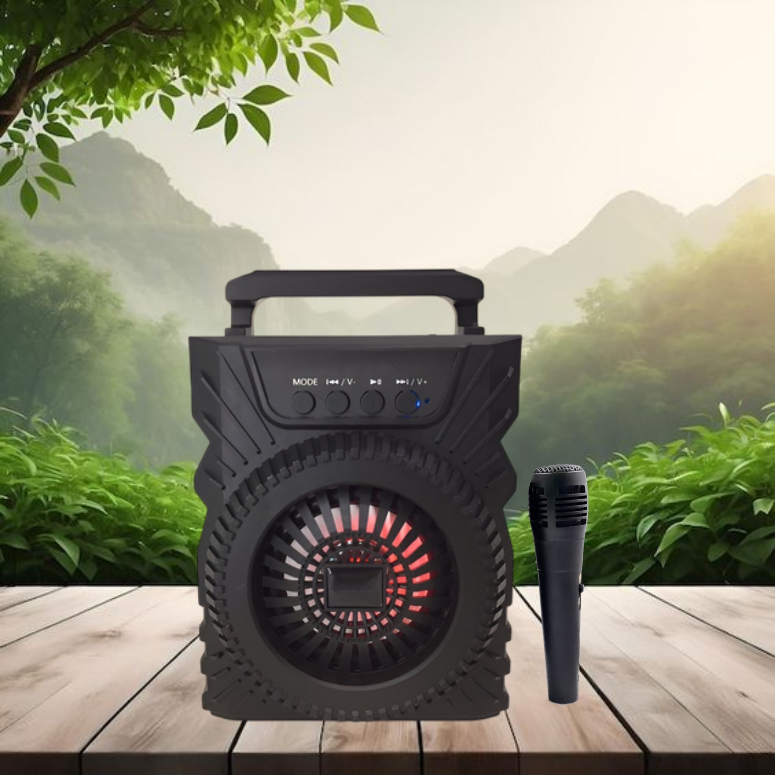 Clairbell Bluetooth Speaker with Karaoke Mic, 6Hrs Playtime Support SD Card/Aux/USB E40 5 W Bluetooth Laptop/Desktop Speaker-image-23