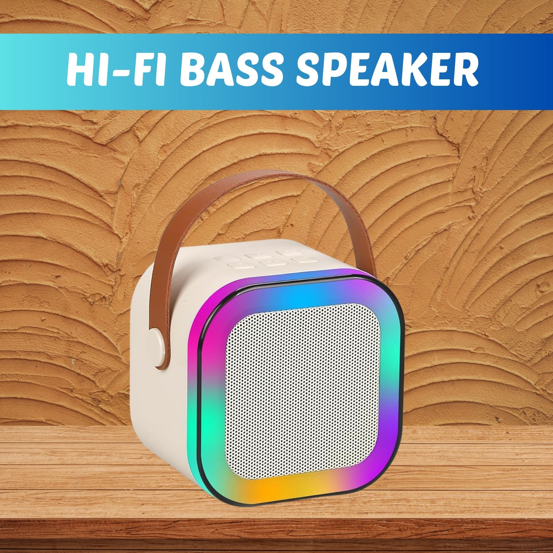 clairbell w12 (portable wireless bluetooth speaker) dynamic thunder sound & rgb lighte373 10 w bluetooth laptop/desktop speaker