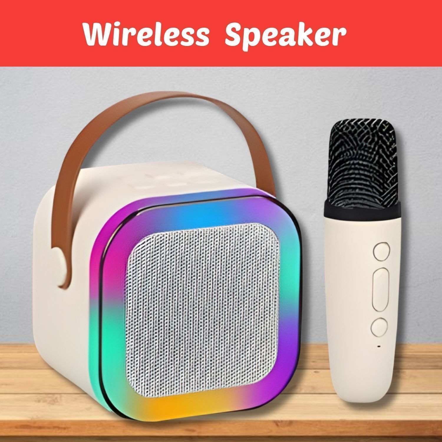 PARADISEECOM K12 Deep Bass Sound With Karaoke Mic & RGB Light) M56 10 W Bluetooth Laptop/Desktop Speaker-image-20