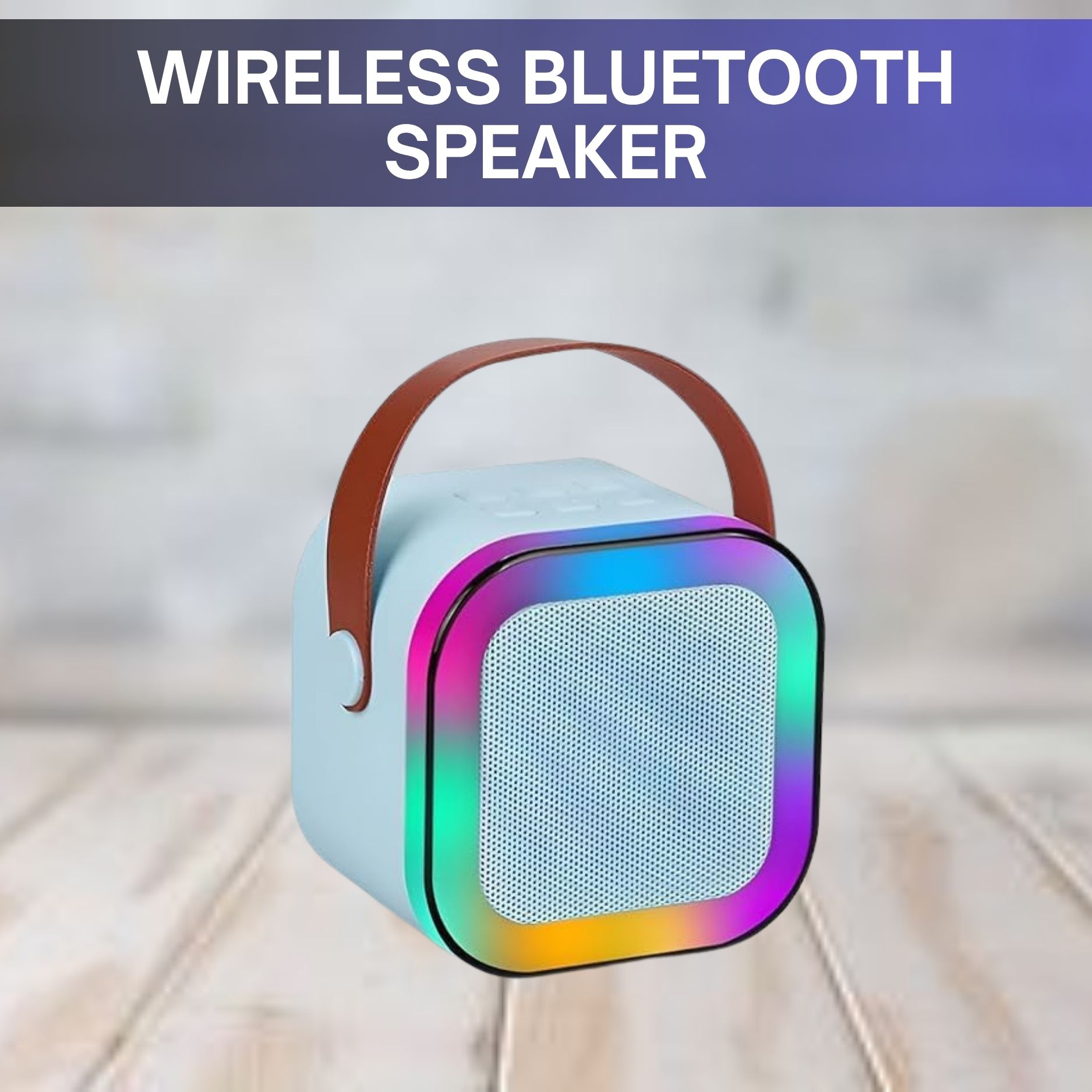 guggu w12 (portable wireless bluetooth speaker) dynamic thunder sound & rgb lightu251 10 w bluetooth laptop/desktop speaker