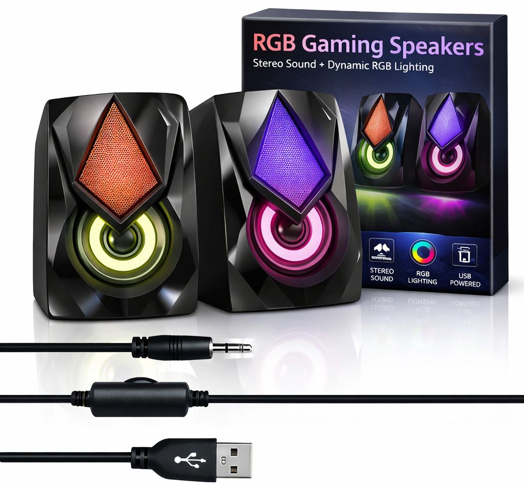 fire turtle Colourful LED Modes System for PC Laptop 10 W Laptop/Desktop Speaker