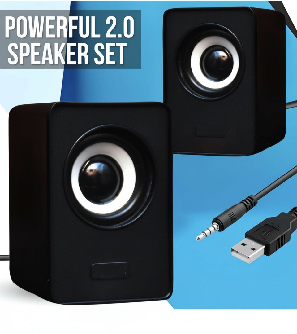 Coracao 6W Computer Speaker with Deep Bass USB Power & Clear Stereo Sound Connect Mobile 6 W Laptop/Desktop Speaker-image-45