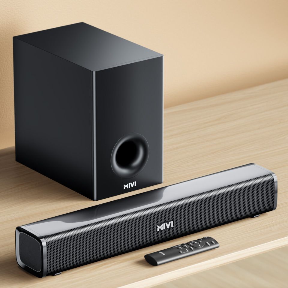Mivi Fort H120 Soundbar, 120 Watts, 2.1 Channel, Multi-Input and EQ Modes, BT v5.1 120 W Bluetooth Soundbar-image-21