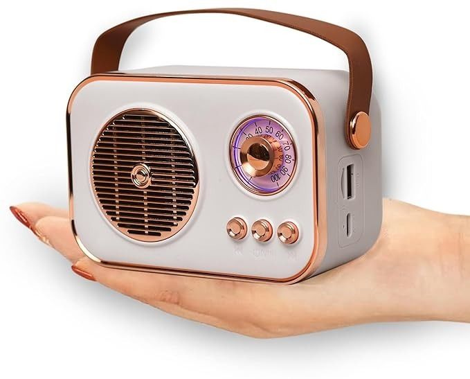 NextFusion Bluetooth FM Radio Speaker 6W | Flame Light, Deep Bass & Portable Boombox 8 W Bluetooth Speaker-image-3