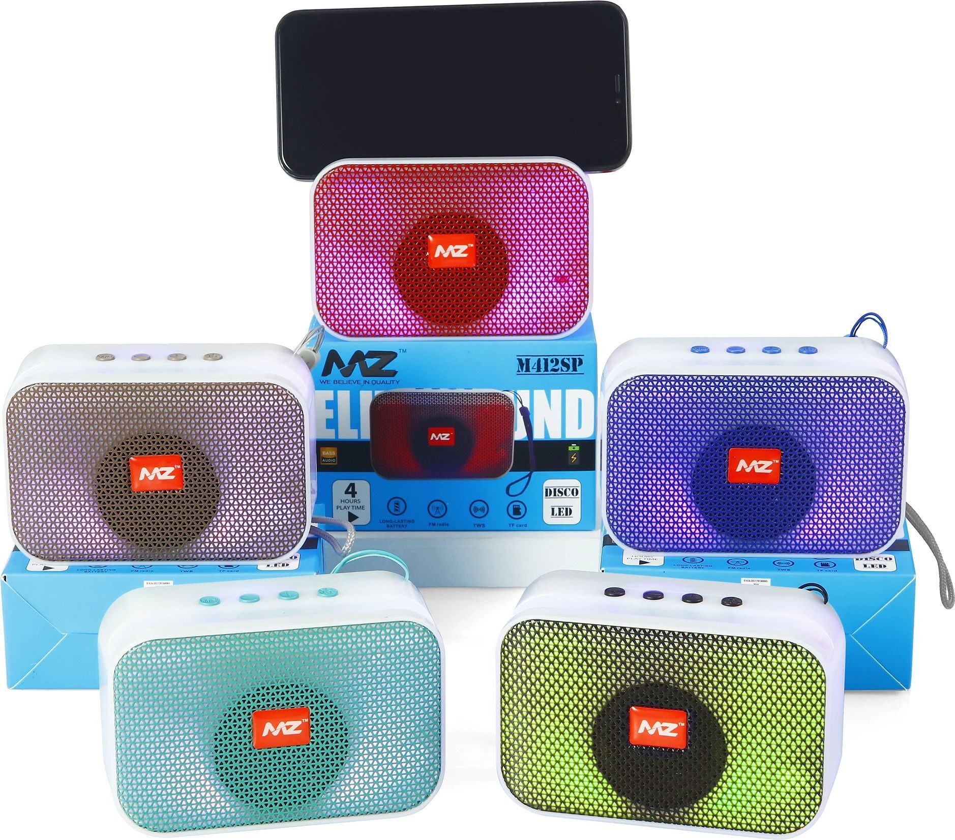 MZ M412SP-PORTABLE BLUETOOTH SPEAKER-Dynamic Thunder Sound with High Bass 5 W Bluetooth Speaker-picture-10