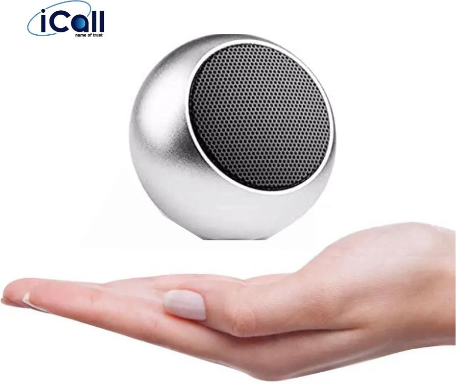 icall Best Sale Boost 4 Colorful Wireless Mini Electroplating Round Steel 5 W Bluetooth Speaker-image-2