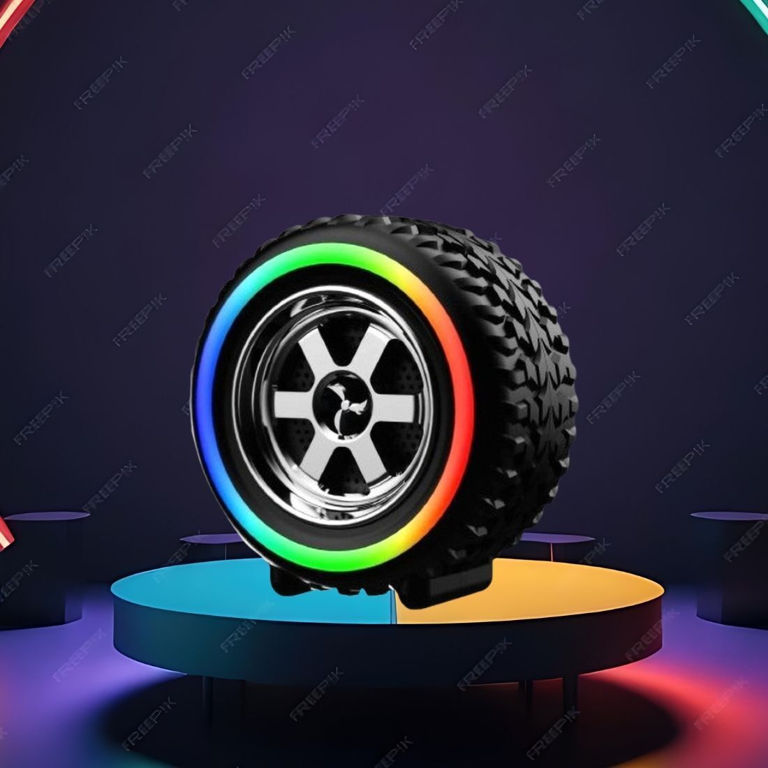 SGM Tyre (PORTABLE BLUETOOTH DESKTOP SPEAKER) With Crystal Clear SoundS183 10 W Bluetooth Laptop/Desktop Speaker