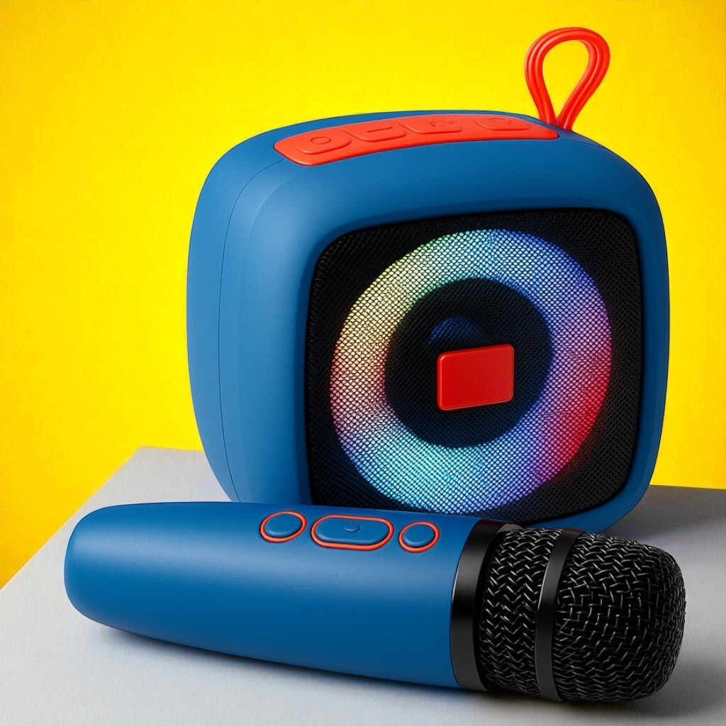 Nilesawar X433 All-in-One Karaoke Mic and Speaker – Wireless, Portable, Rechargeable 5 W Bluetooth Speaker image 1