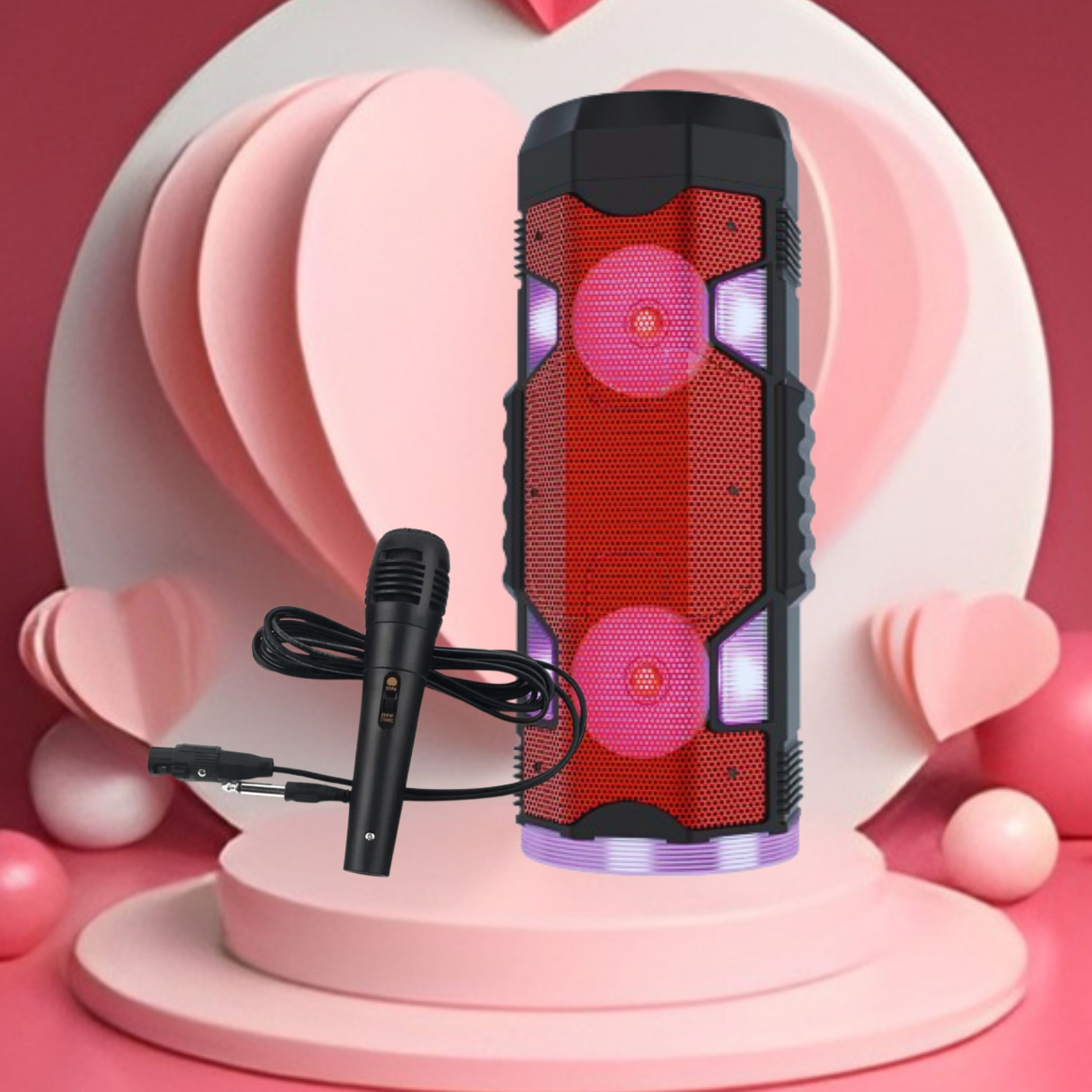 GUGGU Bluetooth Party Speaker with mic, AUX/TF Card USB, With Deep Bass Sound D418 20 W Bluetooth Party Speaker image 1