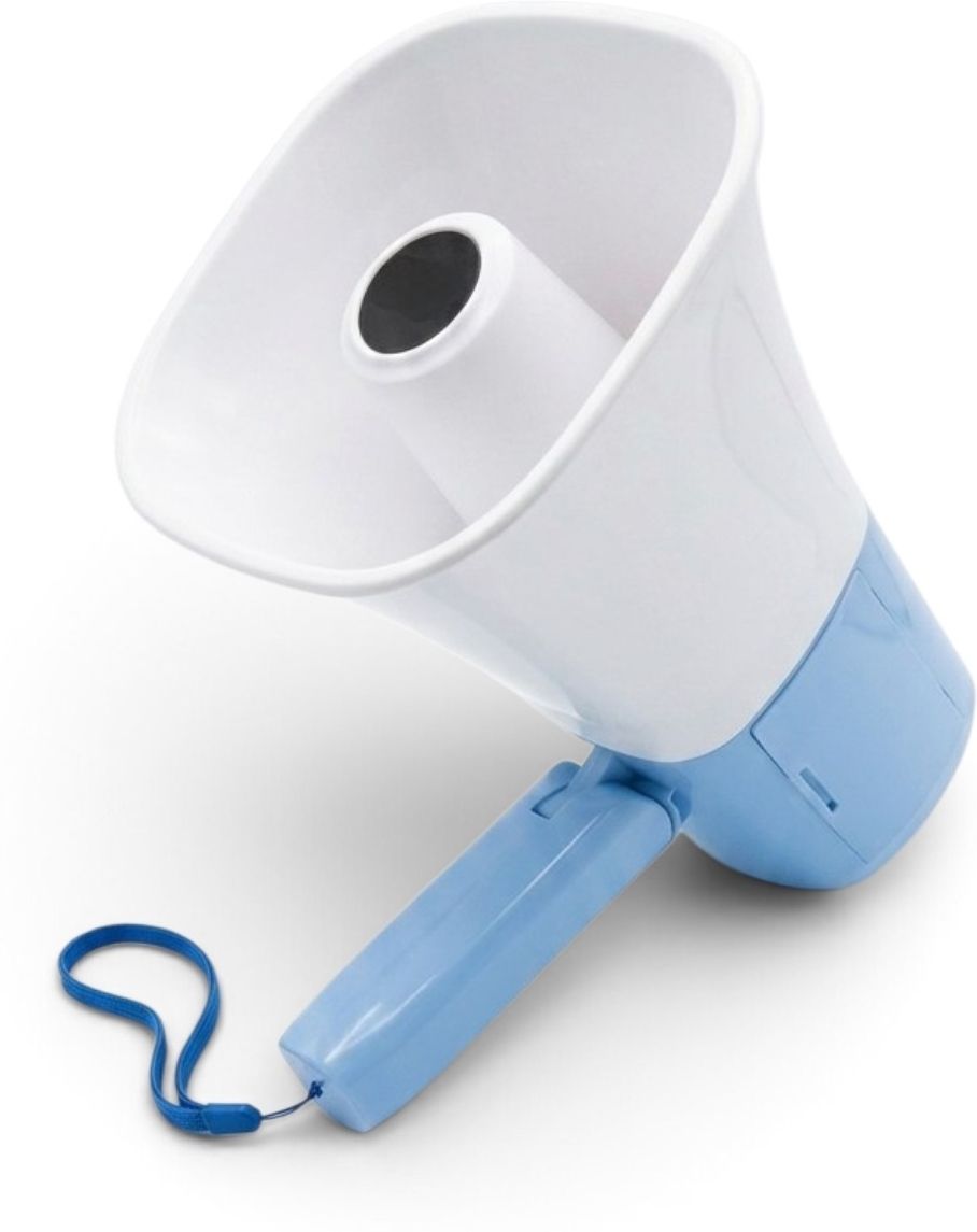Barnals KBK-1001 Portable Handheld Megaphone Bullhorn with Folding Handle (Blue/White) 10 W Bluetooth PA Speaker-image-48
