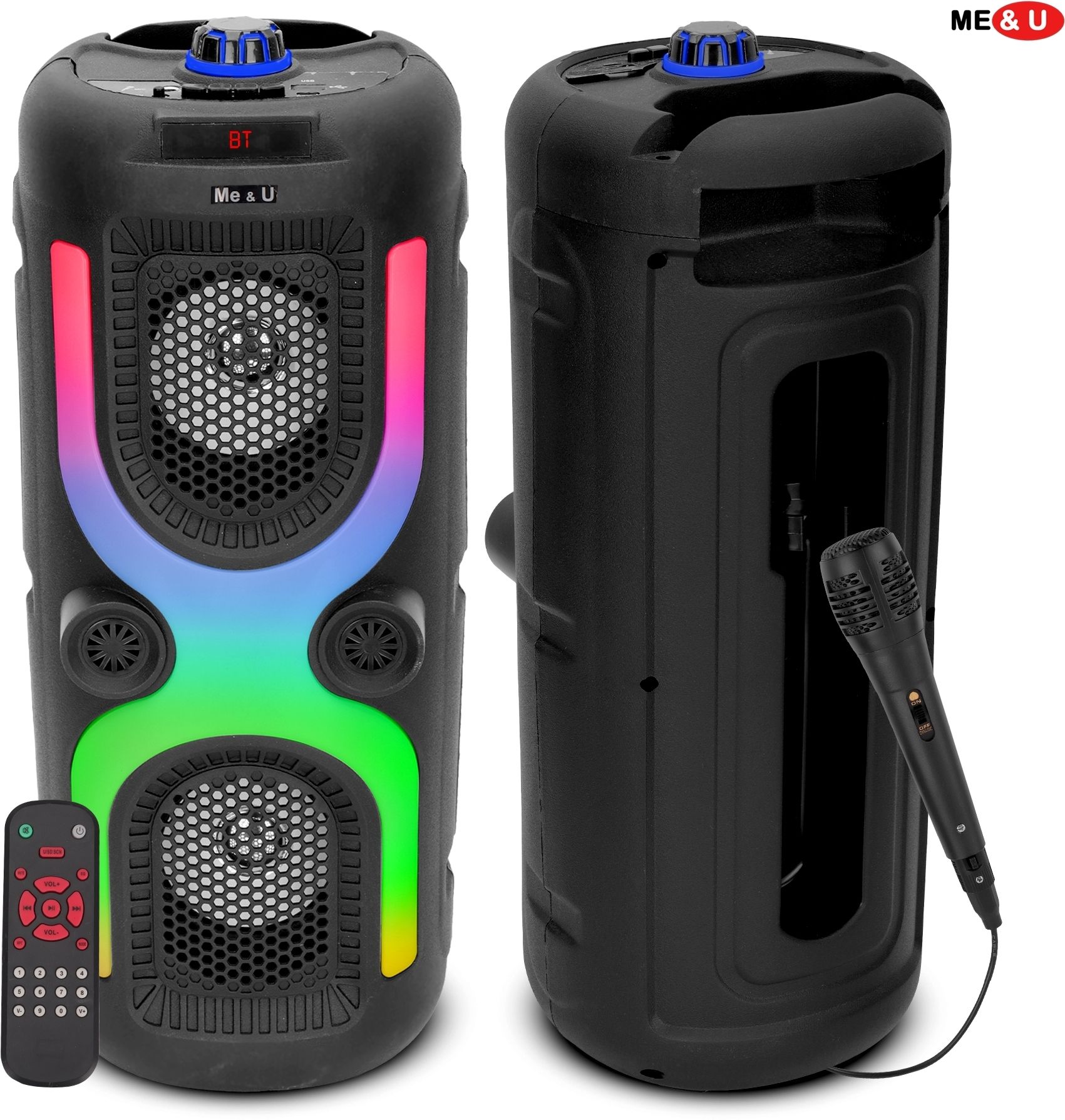ME&U Moving Moonstar 0012 Mode FM USB AUX BLUETOOTH KARAOKE WIRED MIC RGB LIGHT 50 W Bluetooth Party Speaker-picture-19