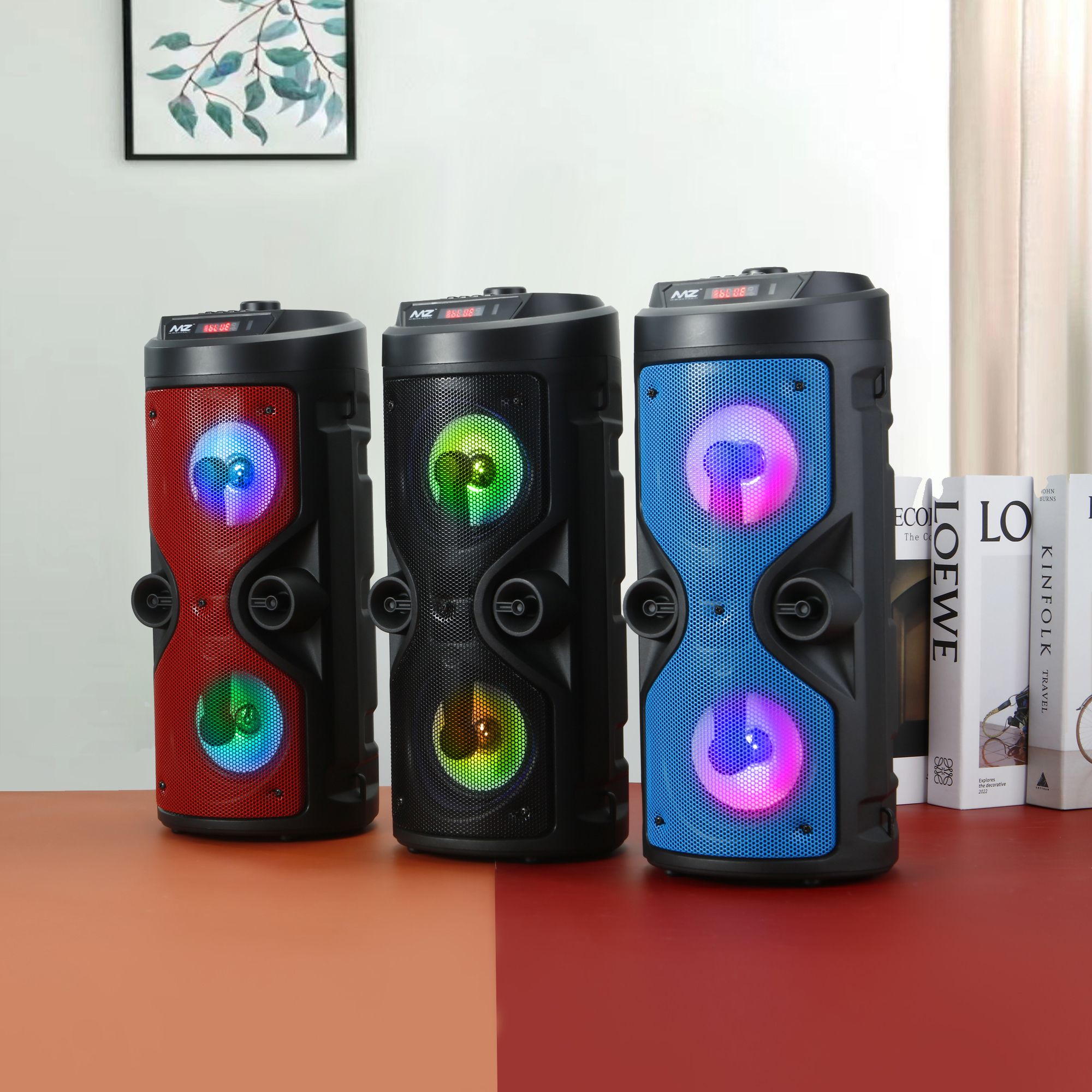 MZ M51VP (Portable Karaoke Speaker) Dynamic Sound with Karaoke 4 X 2 Inch Mic 20 W Bluetooth Party Speaker