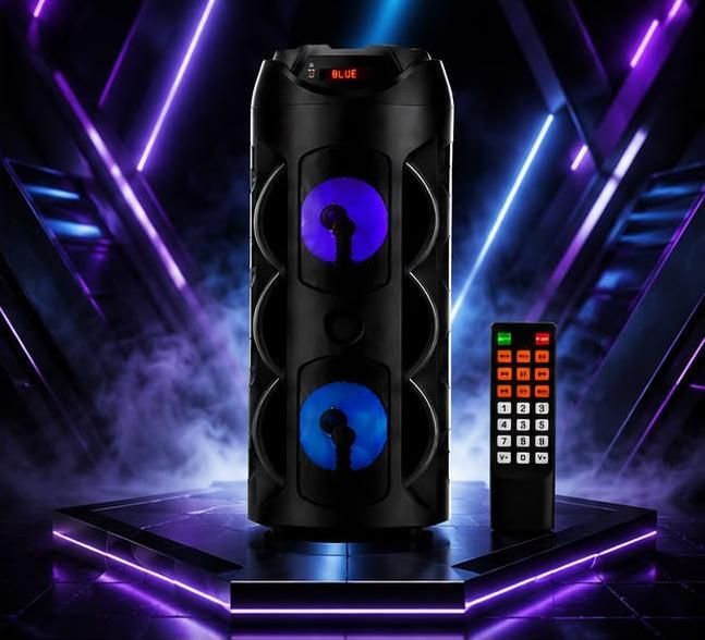 3RY 40W Portable Bluetooth Tower Speaker with Dual Woofer, LED RGB Lights & Remote 40 W Bluetooth Party Speaker-image-46