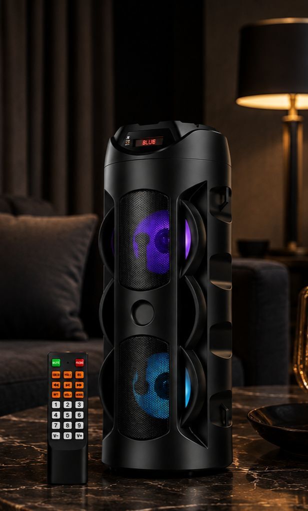 ZEKLY 40W Bluetooth Tower Speaker | Dual Woofer RGB Lights | Remote | 40 W Bluetooth Party Speaker-image-42