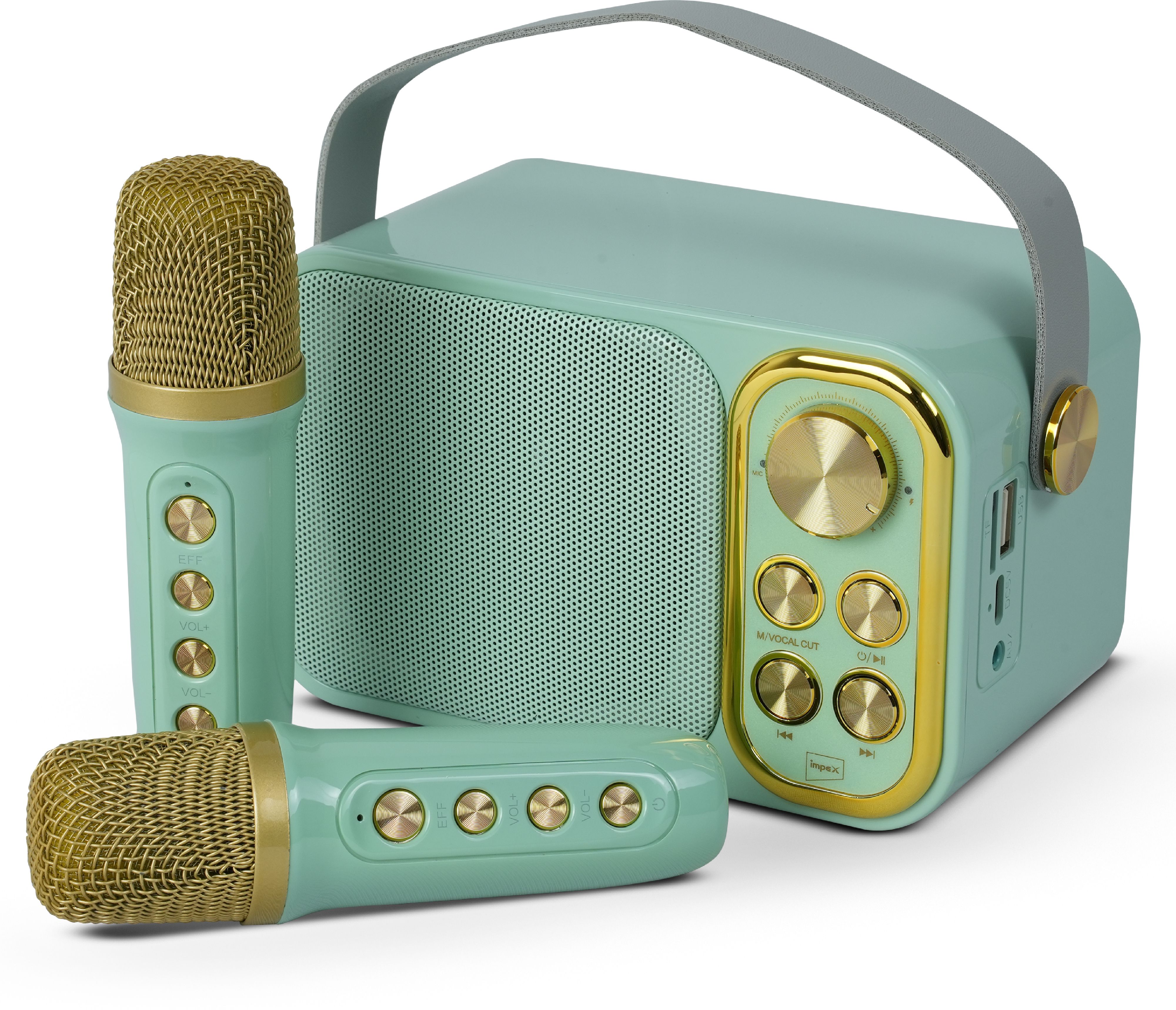 IMPEX Portable karaoke Speaker (KM 1302) with Mic 20 W Bluetooth Party Speaker-image-29