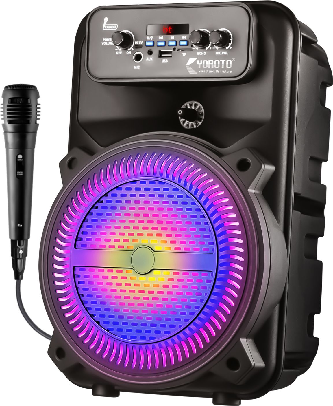 YOROTO Wireless Bluetooth Karaoke Speaker with RGB Lights & High Bass 40 W Bluetooth Party Speaker-image-29