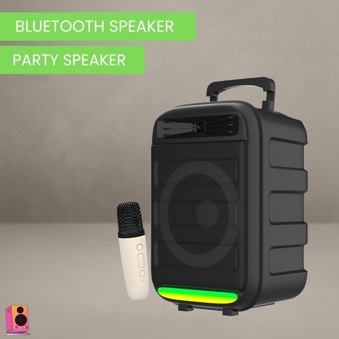 APENTERPRISES Monster (WIRELESS TROLLEY SPEAKER) High Quality Sound With Karaoke MicE219 35 W Bluetooth Party Speaker-image-43