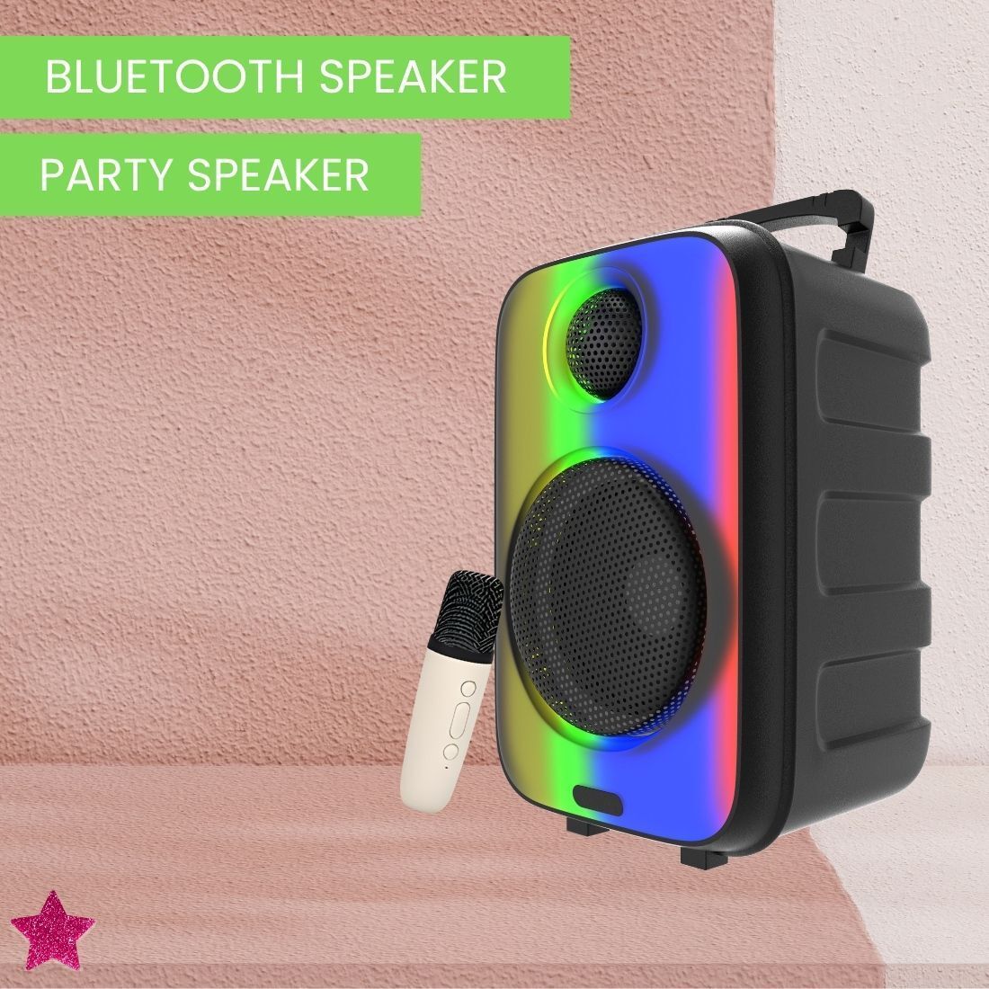 APENTERPRISES Rainbow (BLUETOOTH TROLLEY SPEAKER) Deep Bass Stereo Sound With Karaoke MicPM448 35 W Bluetooth Party Speaker-image-36